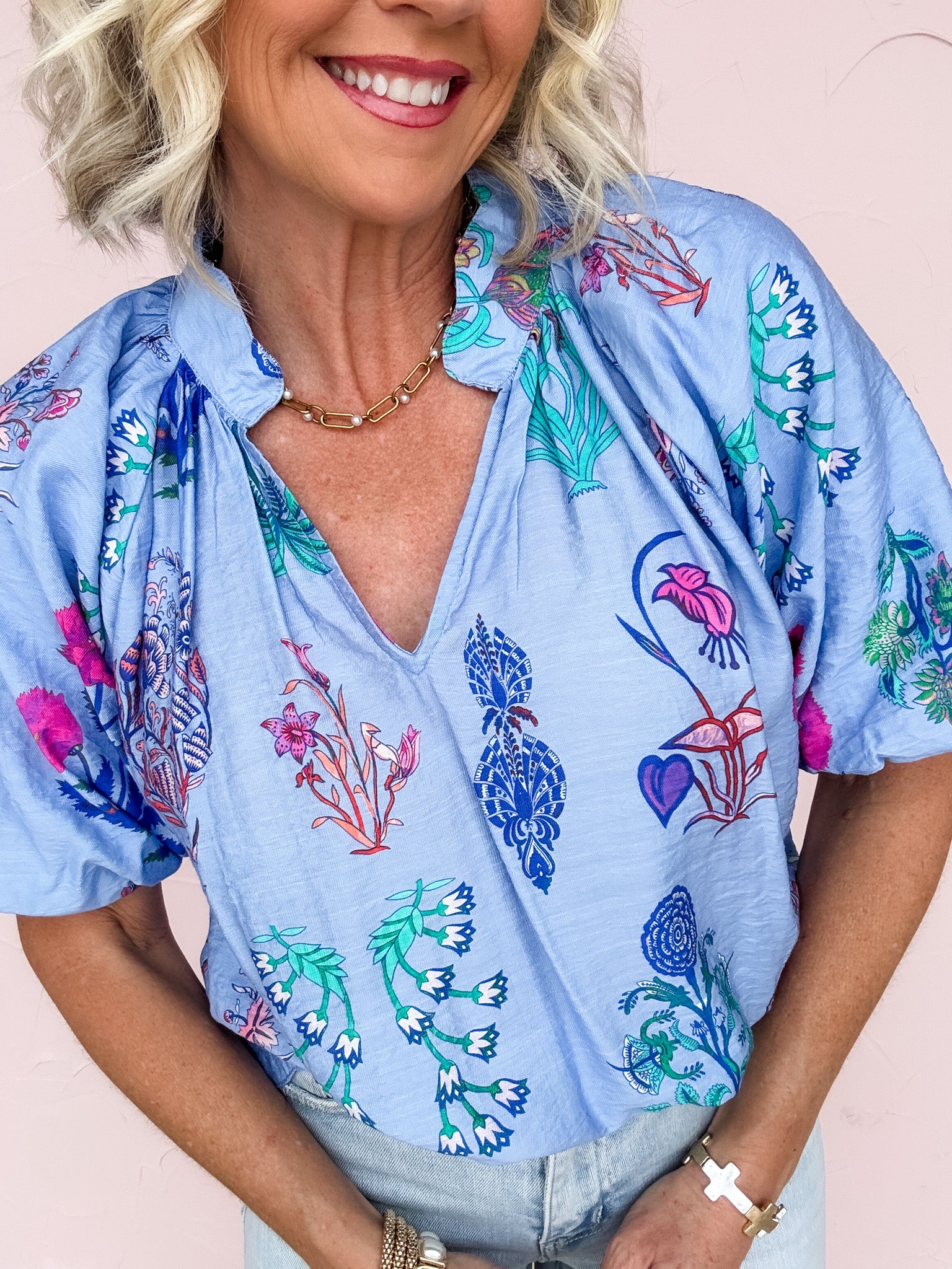 Front Porch Florals Top