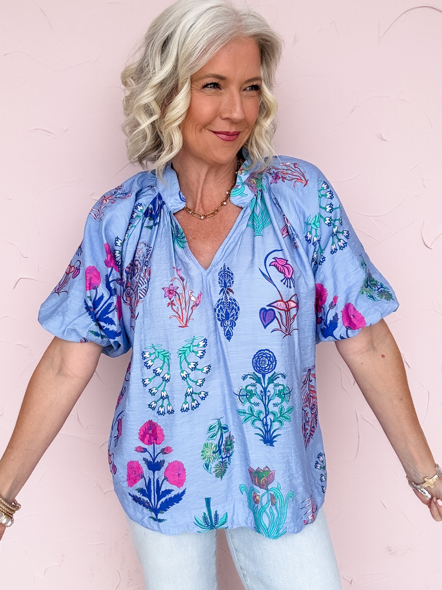 Front Porch Florals Top