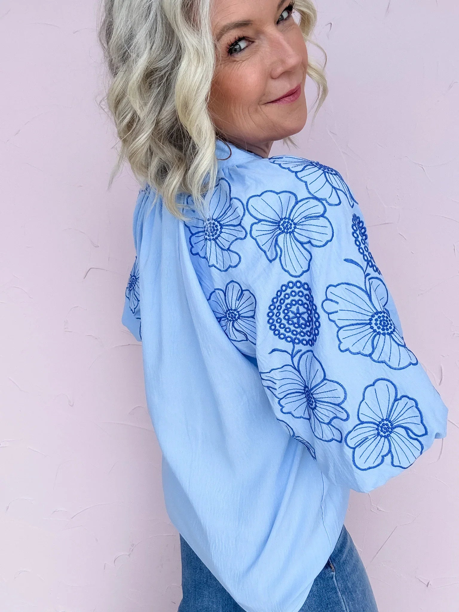 Sky Bloom Top