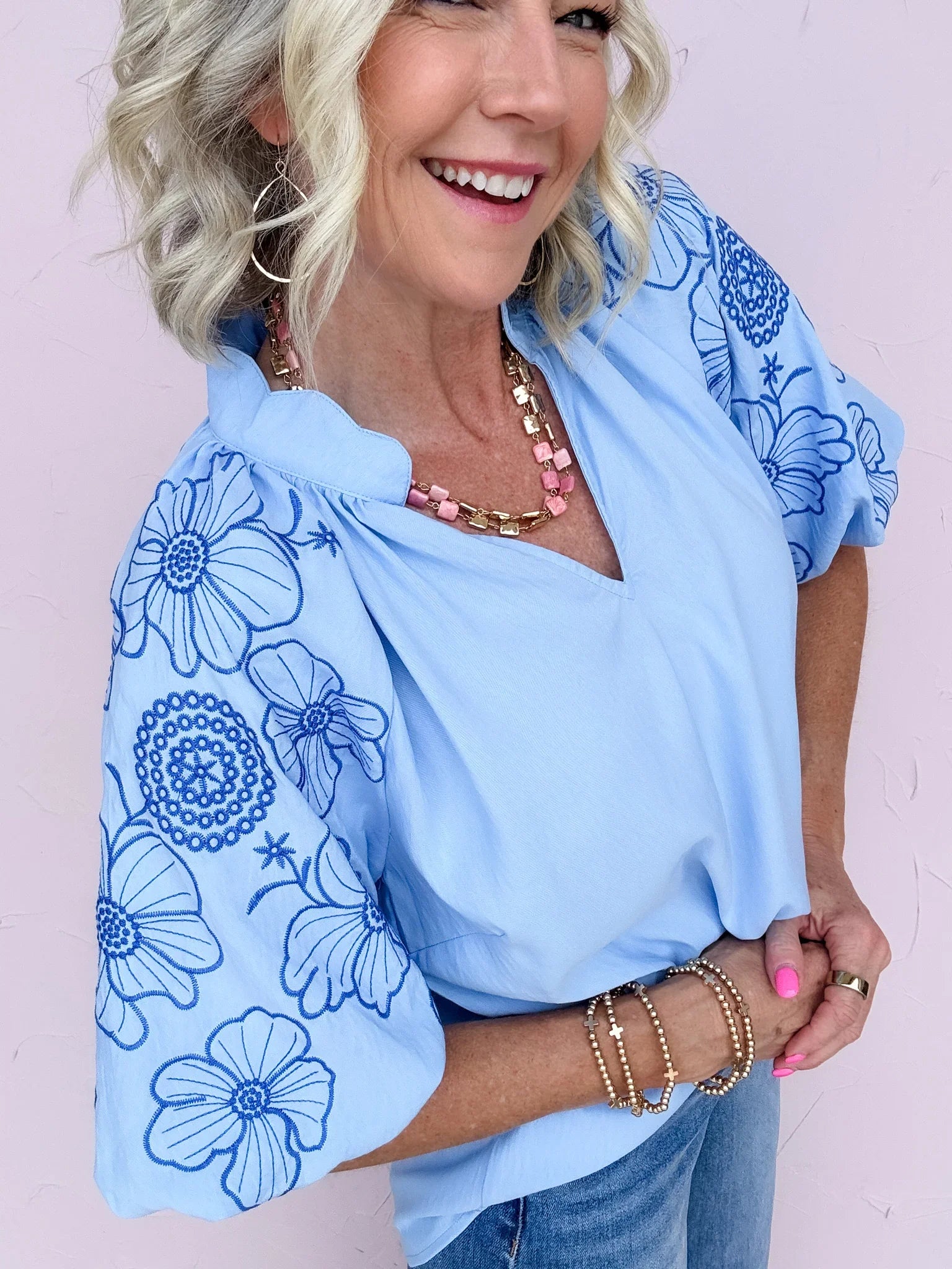 Sky Bloom Top