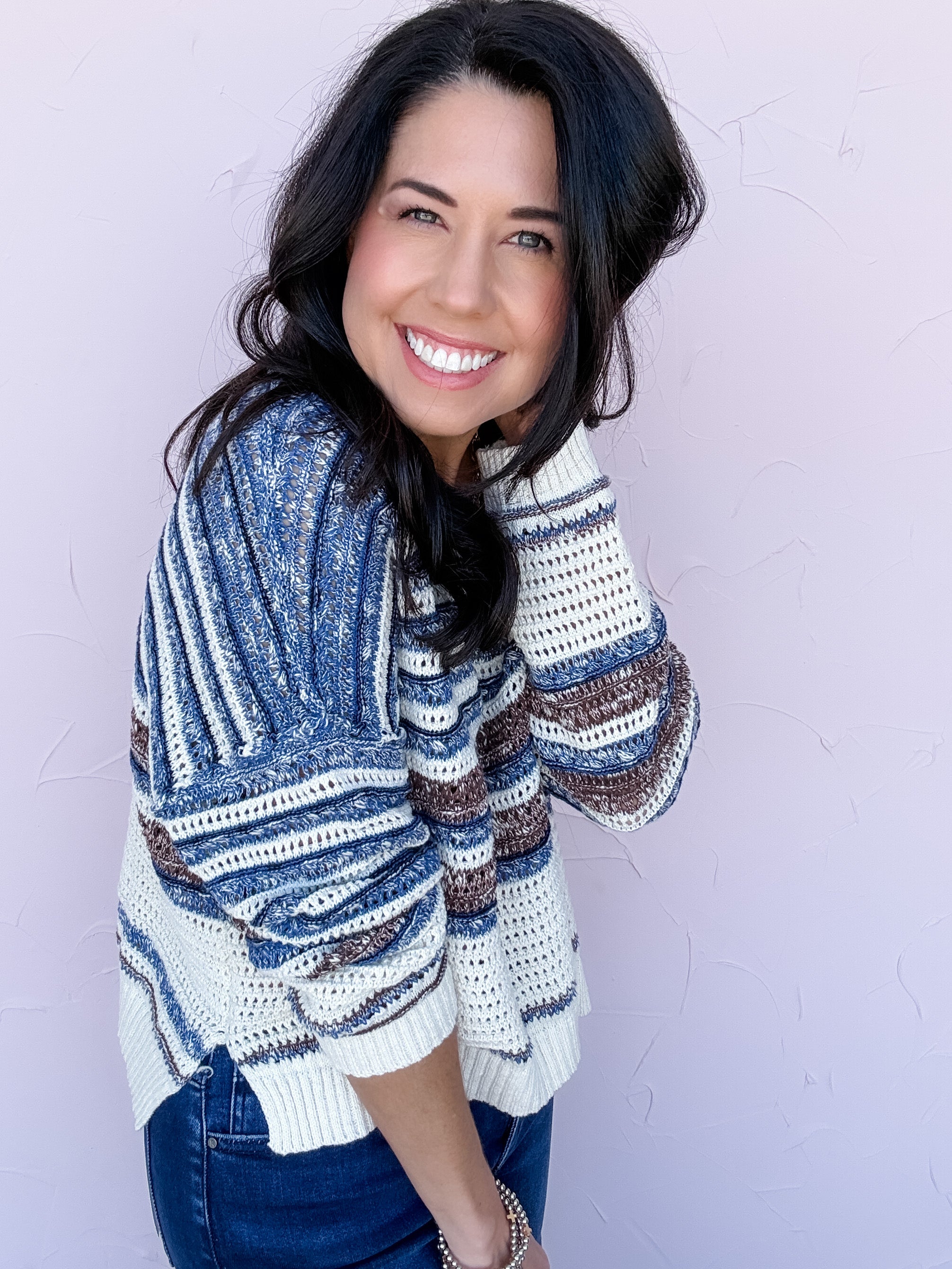 Canyon Stripe Knit Top