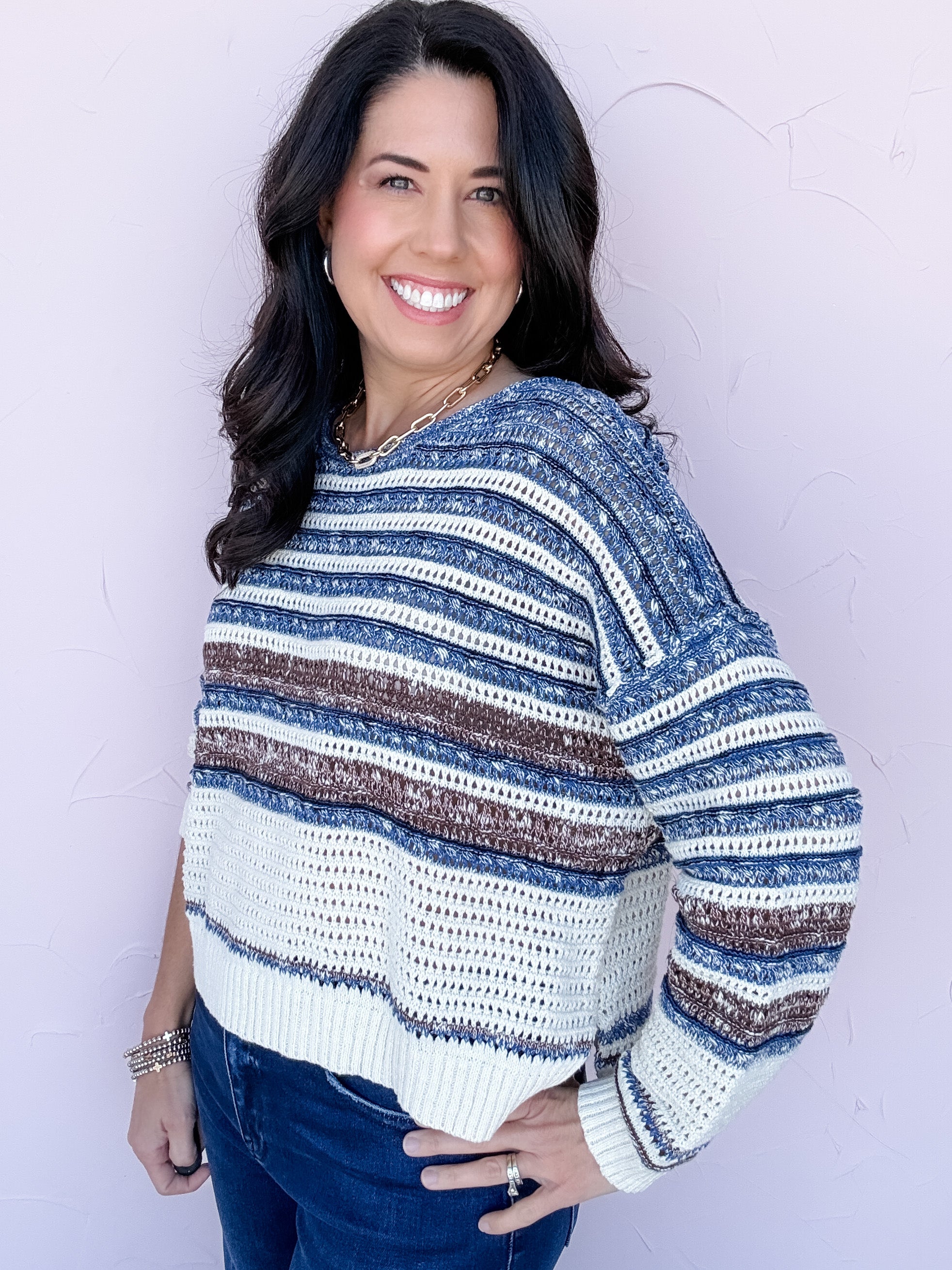 Canyon Stripe Knit Top