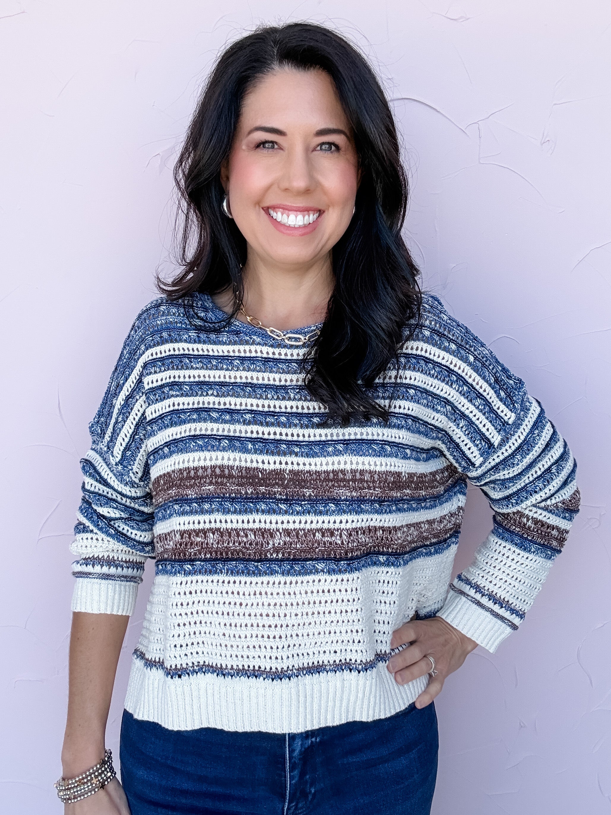 Canyon Stripe Knit Top