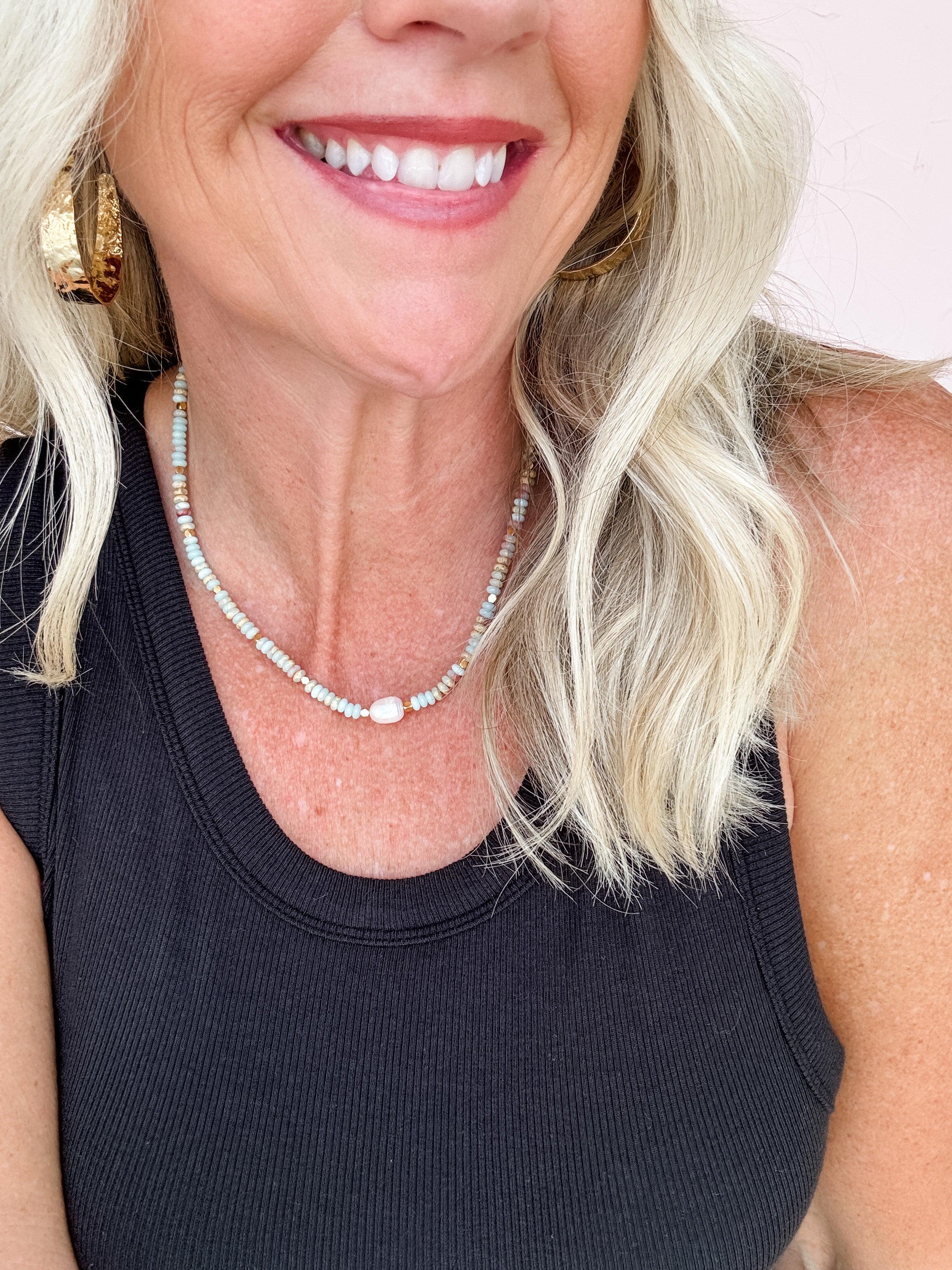 Swank Boho Pearl Necklace