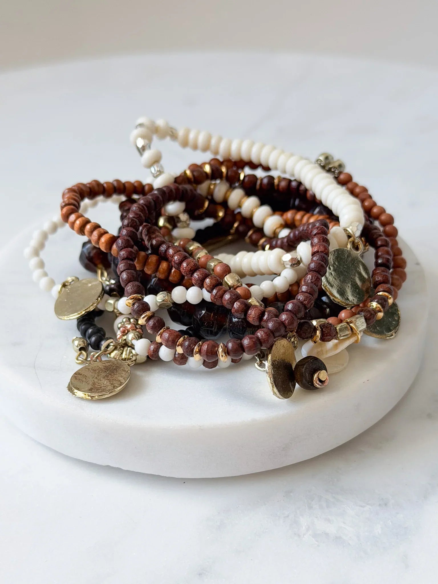 Boho Stack Bracelet Set | Brown