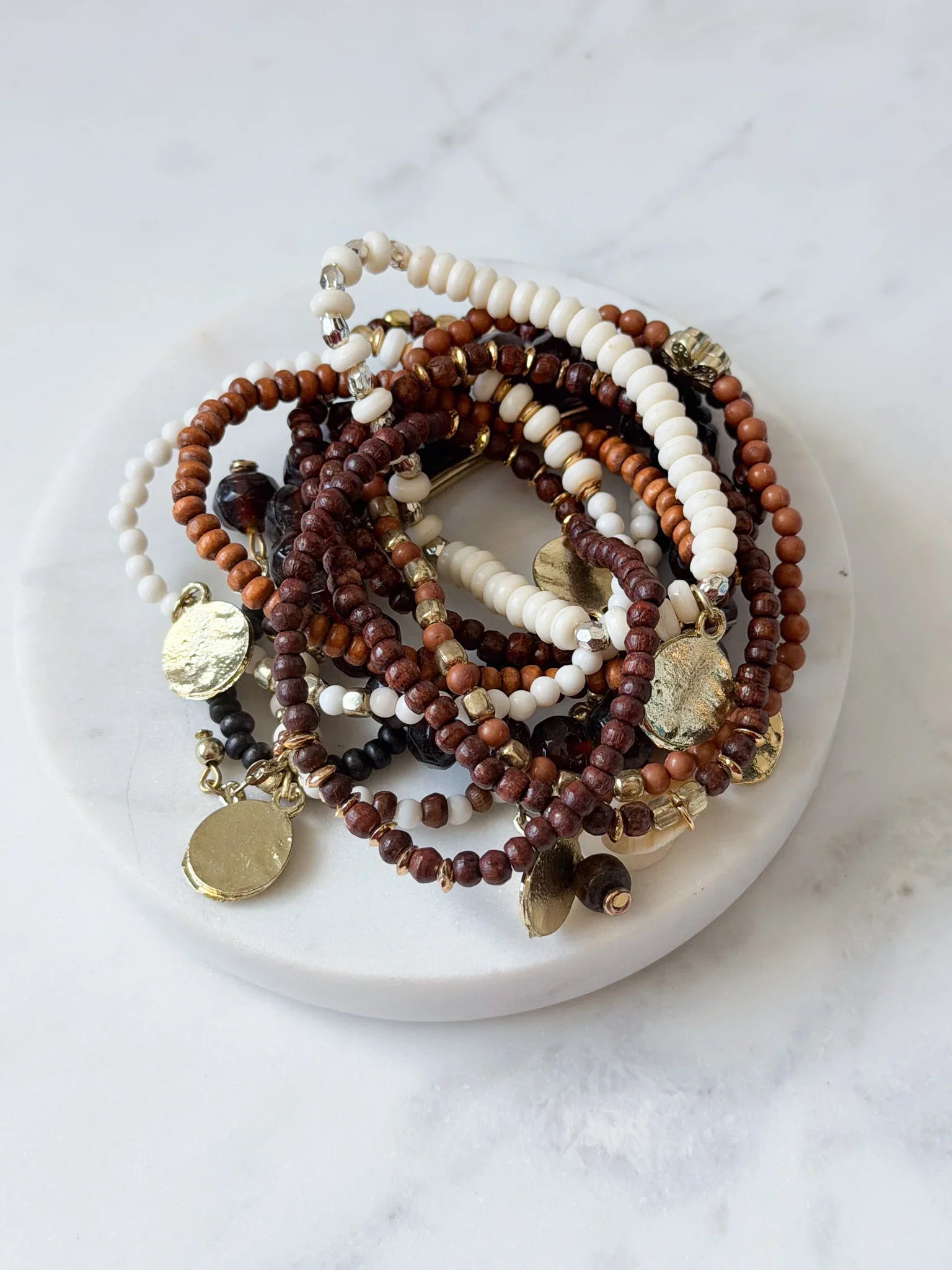 Boho Stack Bracelet Set | Brown