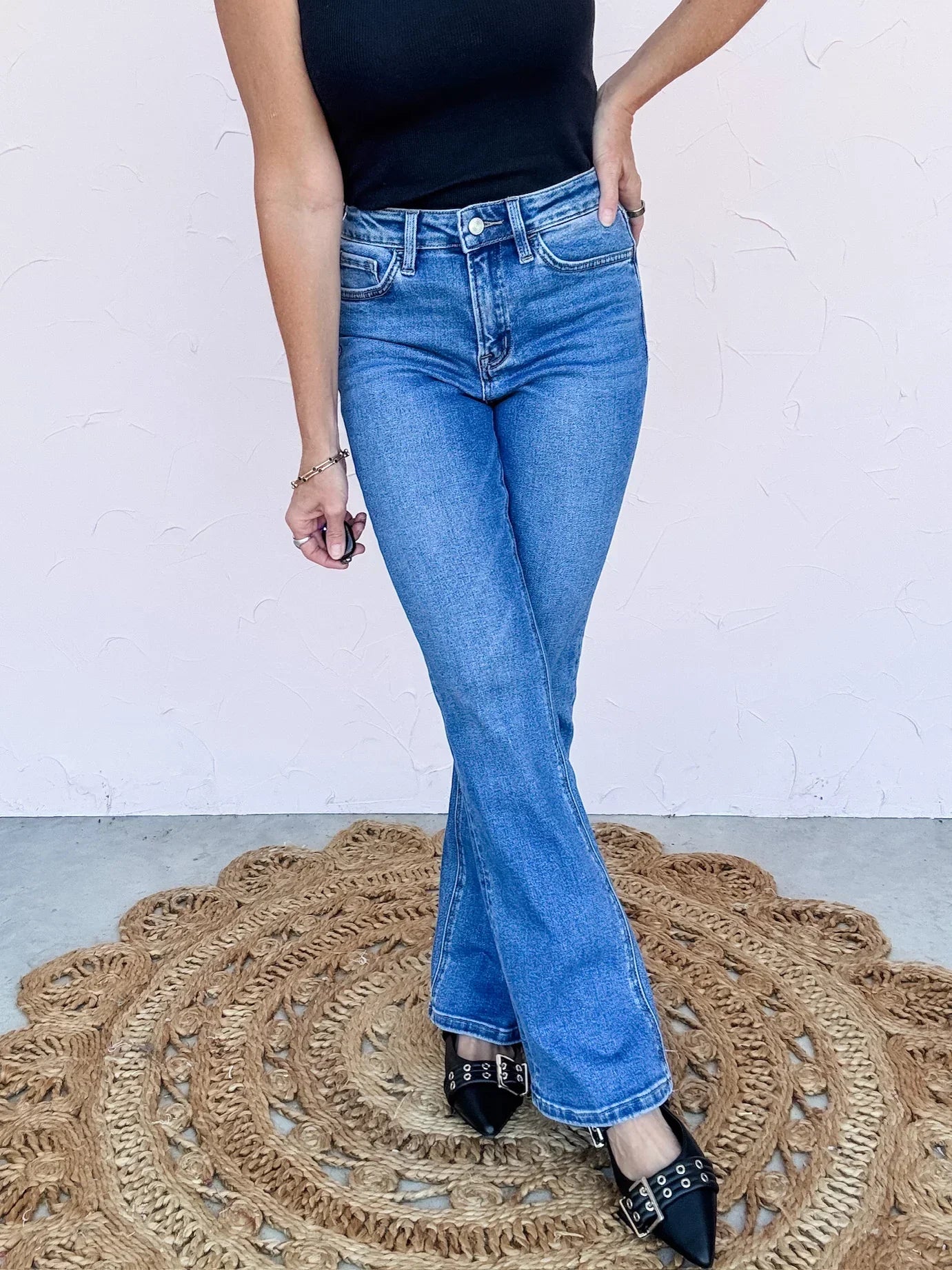 Deep Well Flare Jeans - FINAL SALE