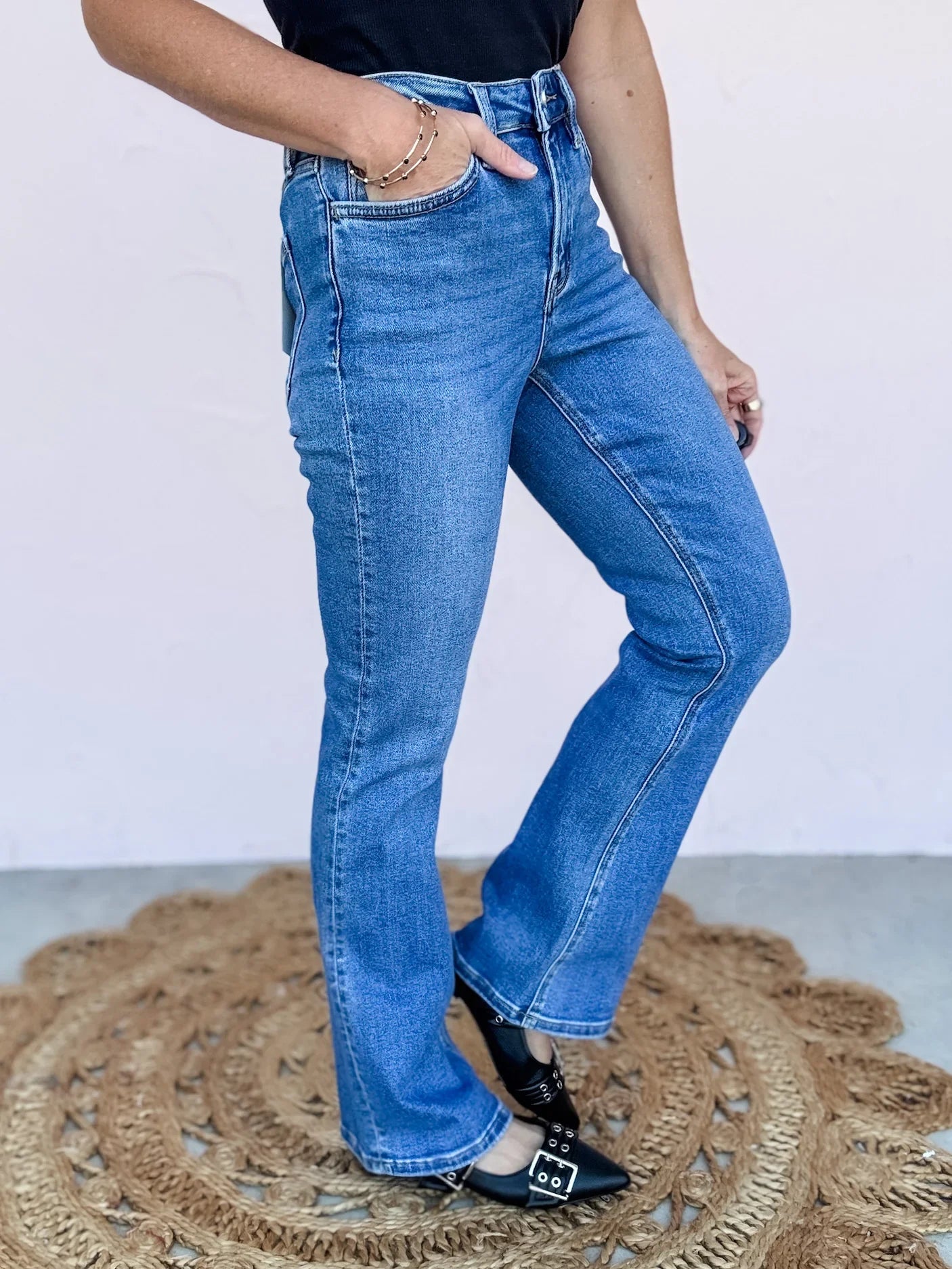 Deep Well Flare Jeans - FINAL SALE