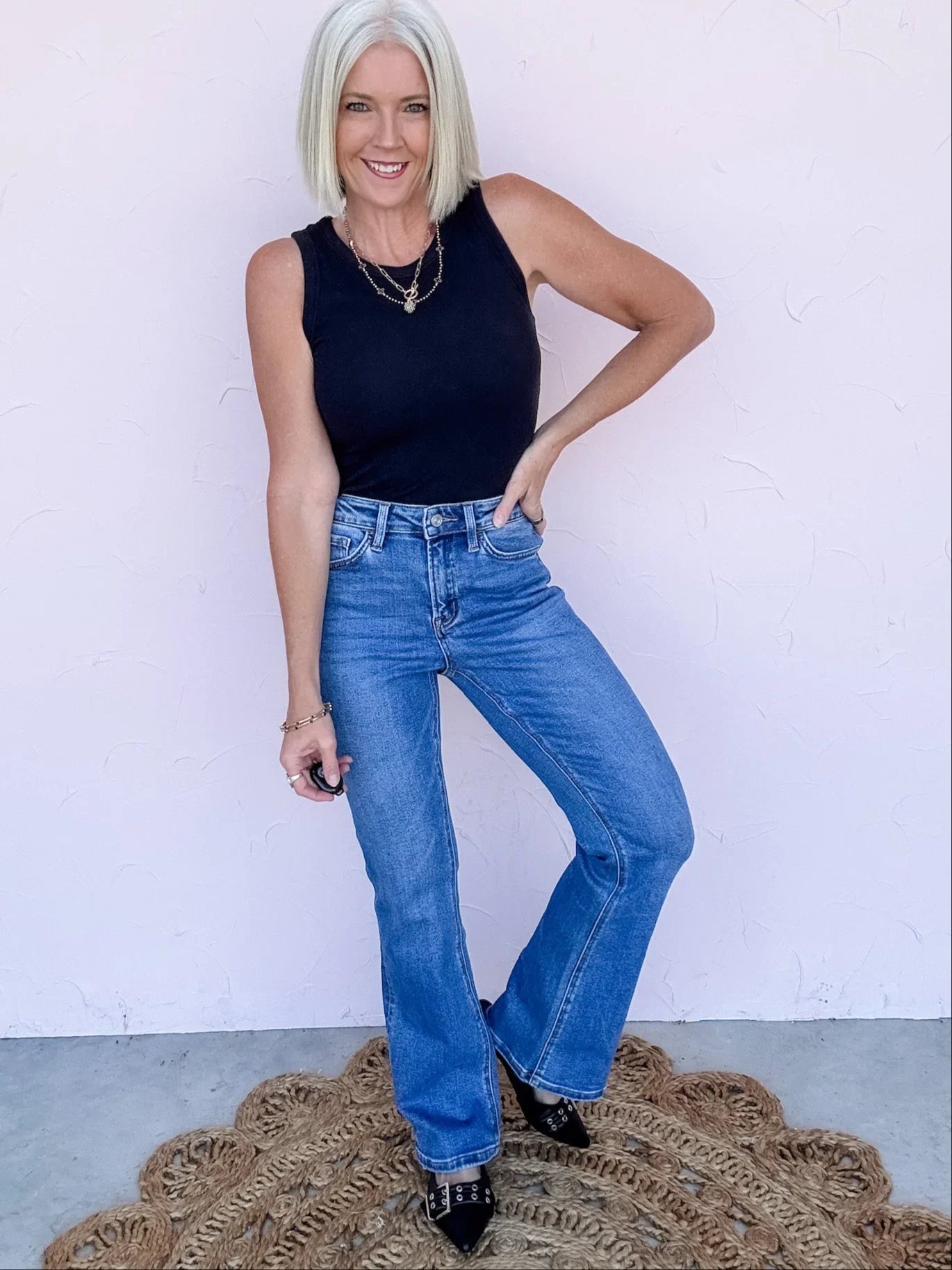 Deep Well Flare Jeans - FINAL SALE