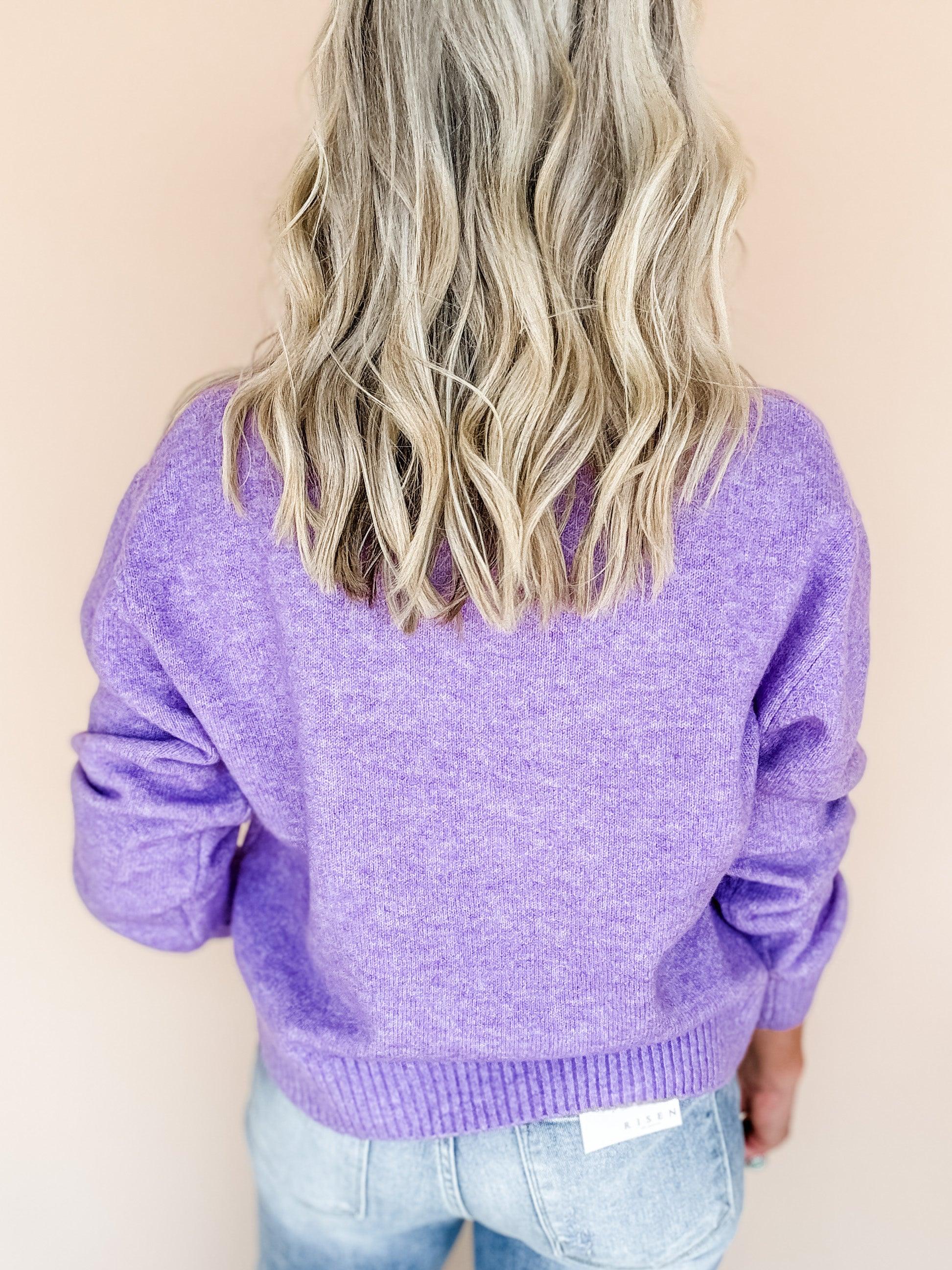 Charmed Amethyst Sweater- FINAL SALE