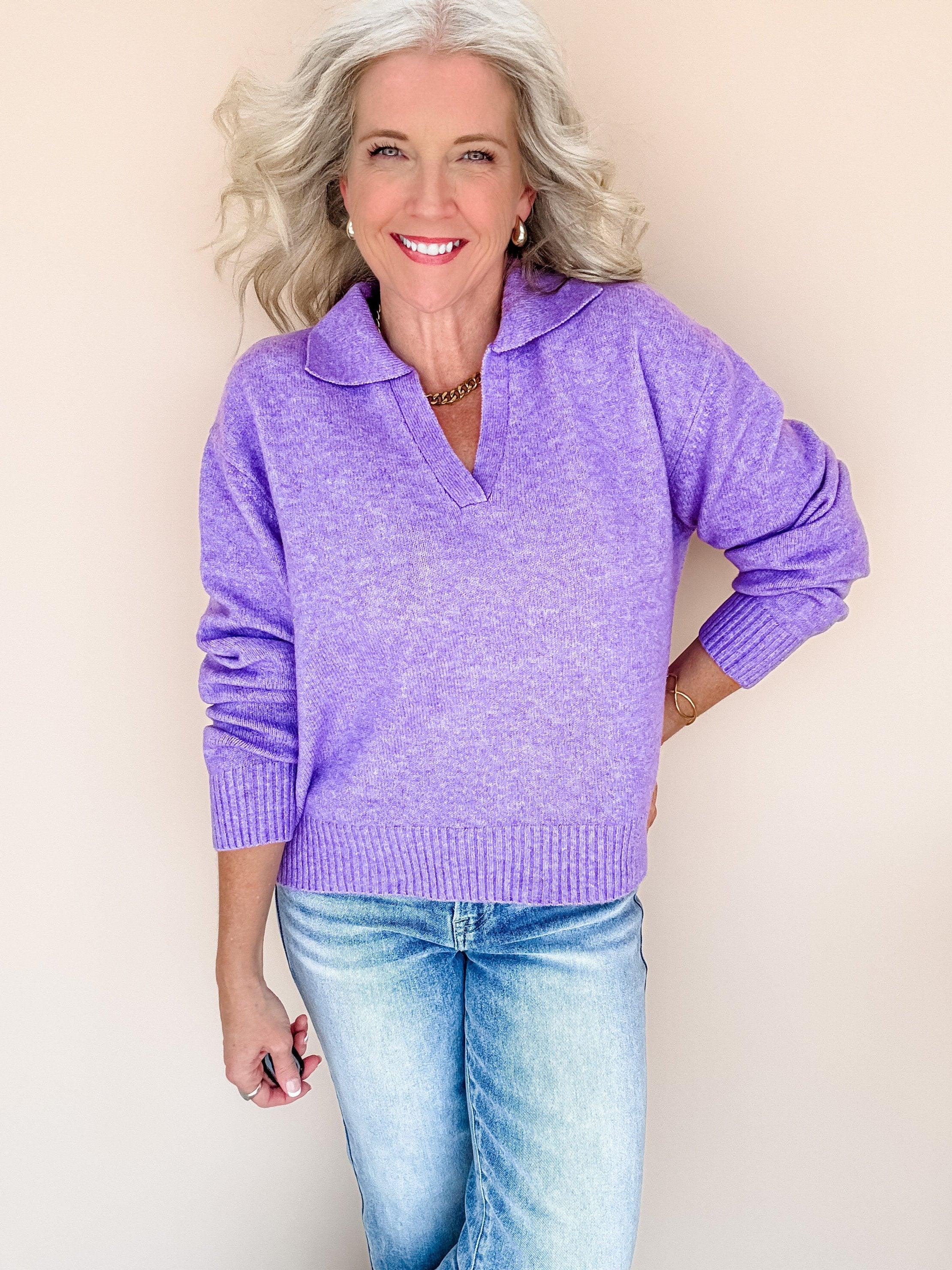 Charmed Amethyst Sweater- FINAL SALE