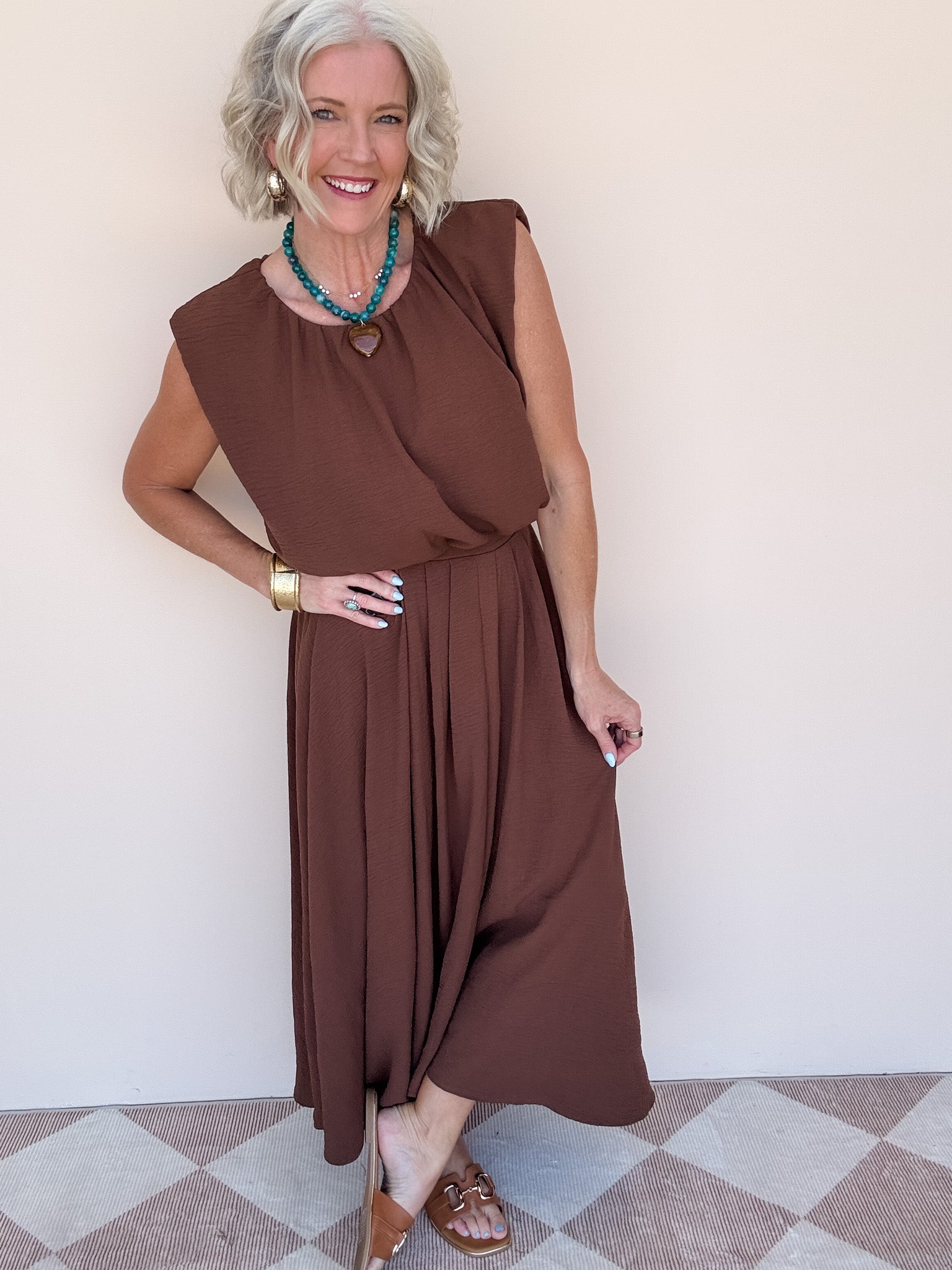 Night Cap Skirt Set | Brown