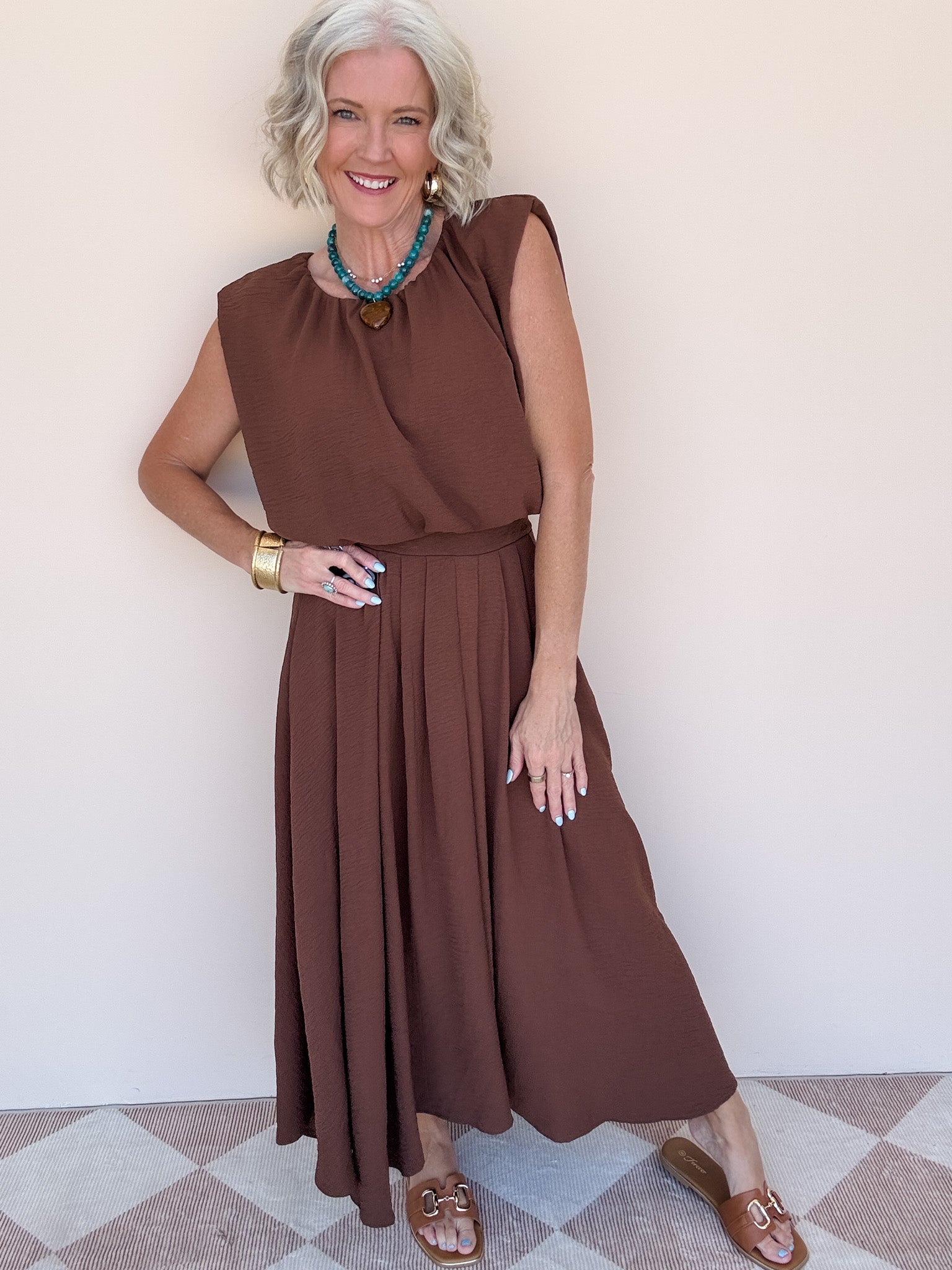 Night Cap Skirt Set | Brown