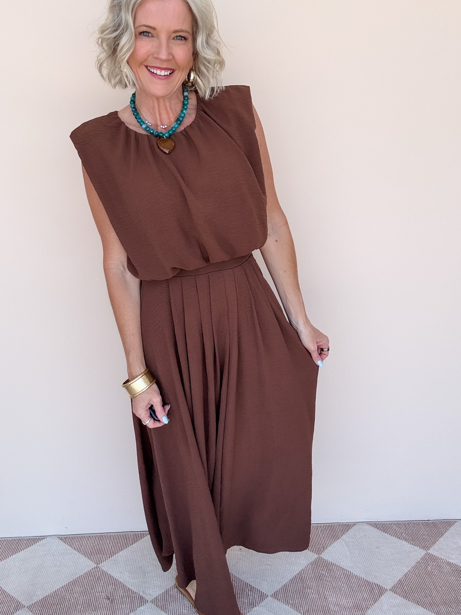 Night Cap Skirt Set | Brown