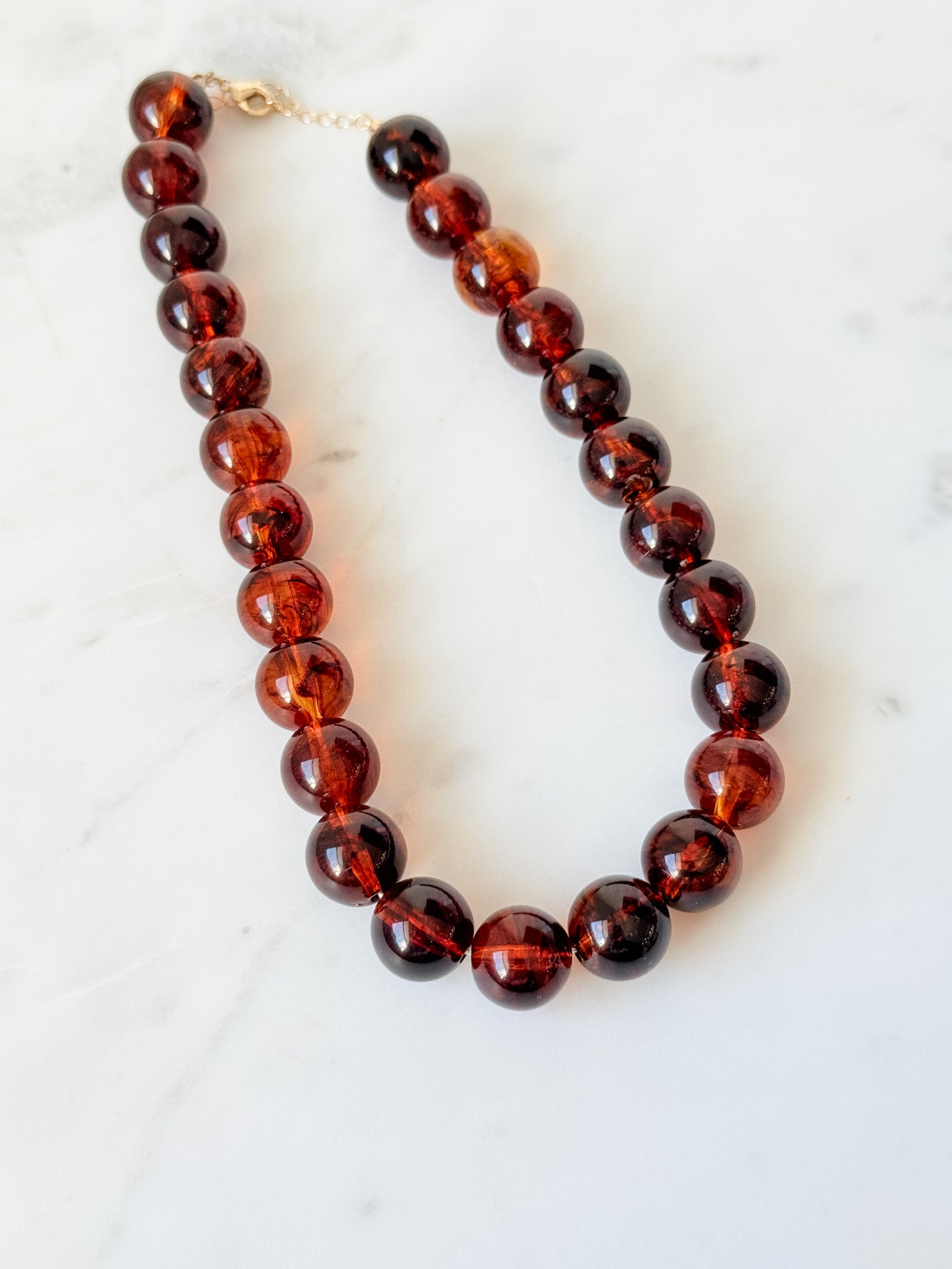 Cognac Dreams Statement Necklace