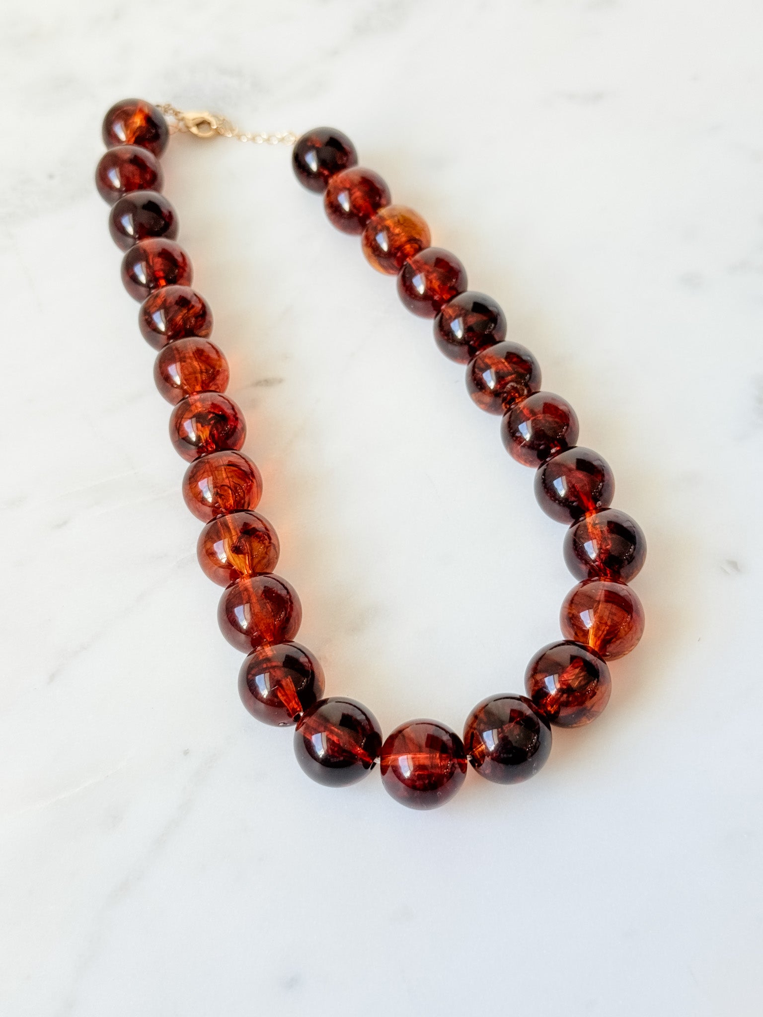 Cognac Dreams Statement Necklace