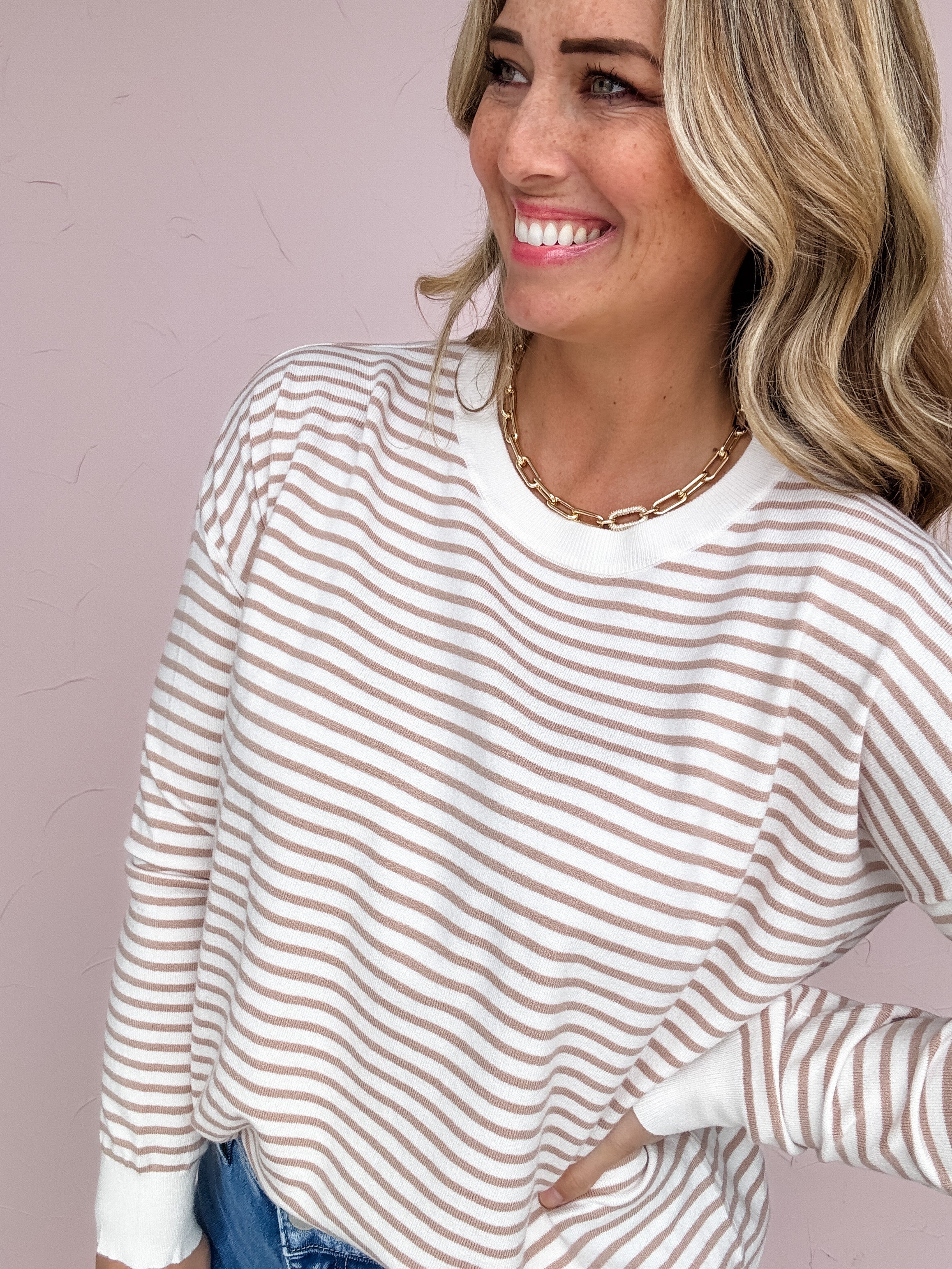 Honey Mist Stripe Top