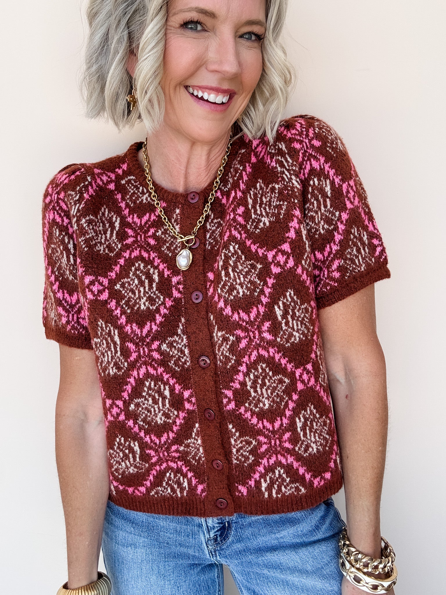 Rosewood Diamond Cardigan