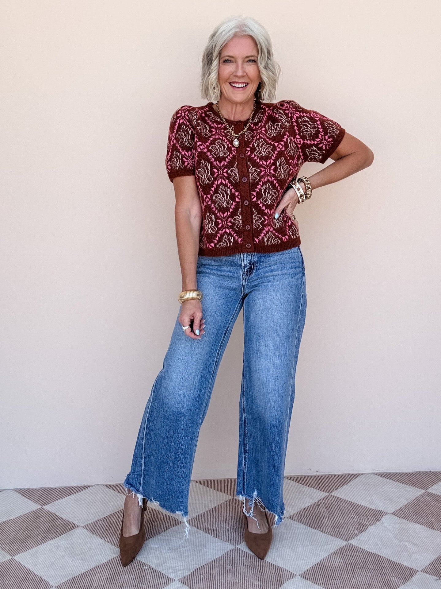 Rosewood Diamond Cardigan