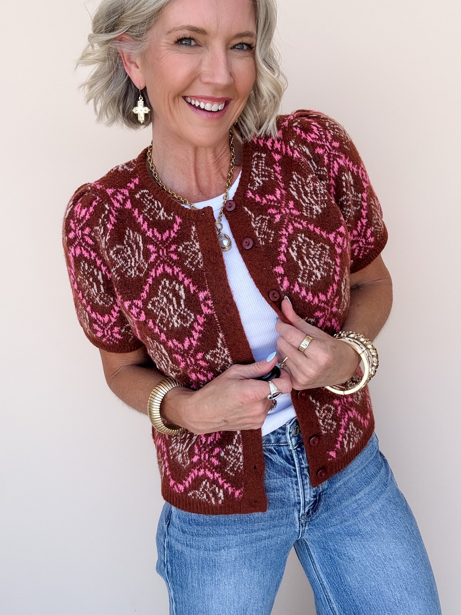 Rosewood Diamond Cardigan