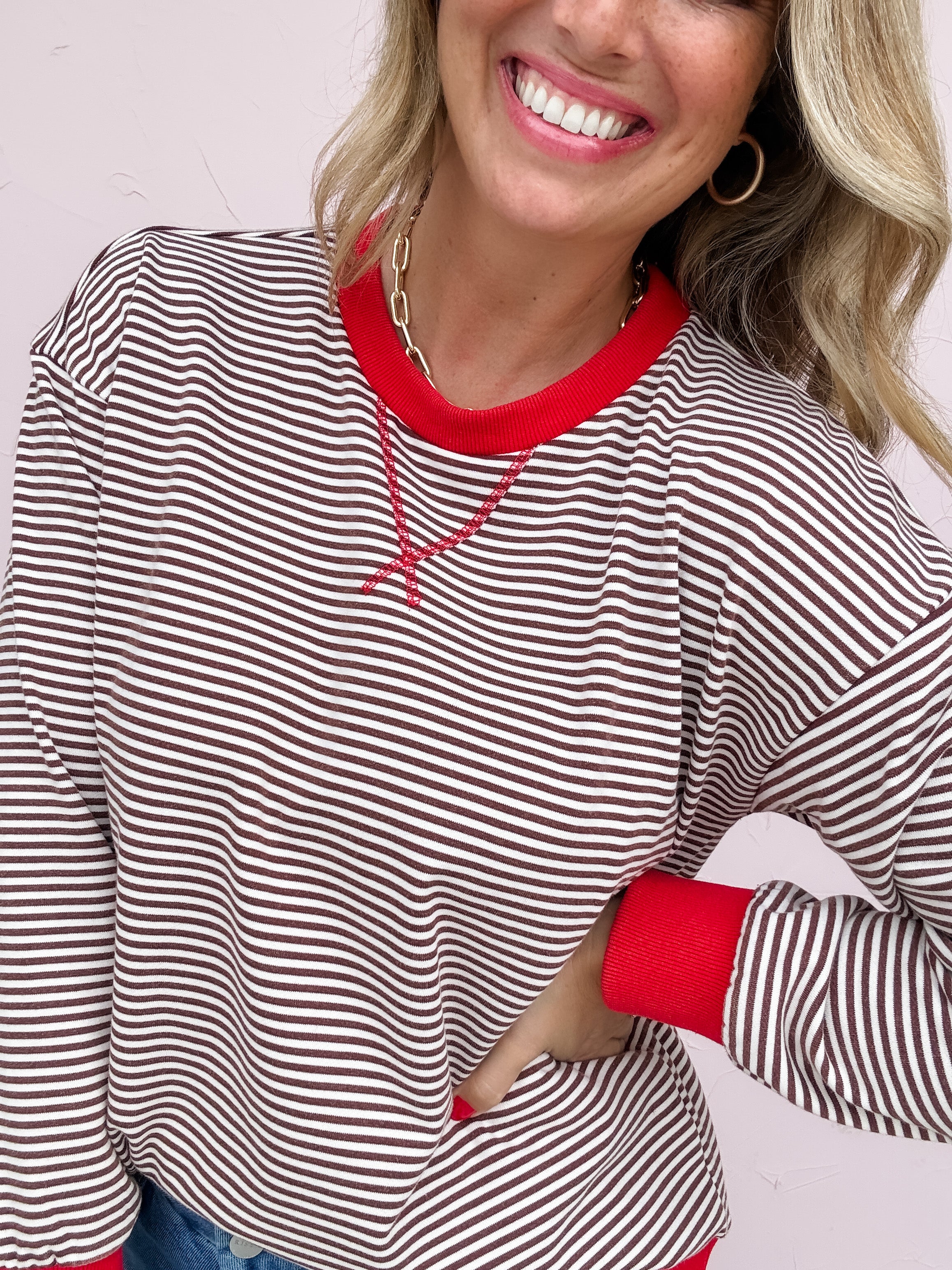 Peppermint Stripe Pullover