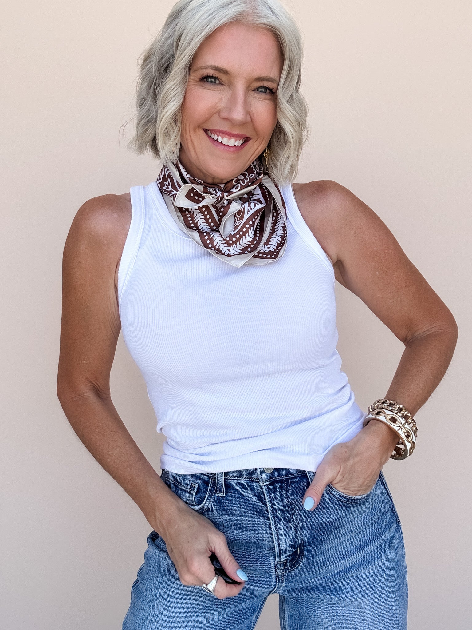 Terracotta Paisley Scarf