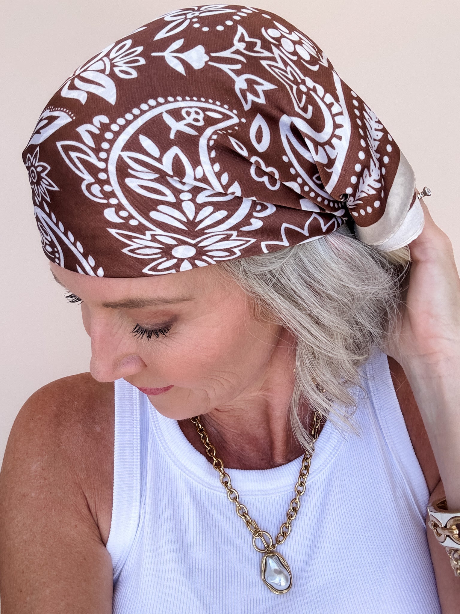 Terracotta Paisley Scarf