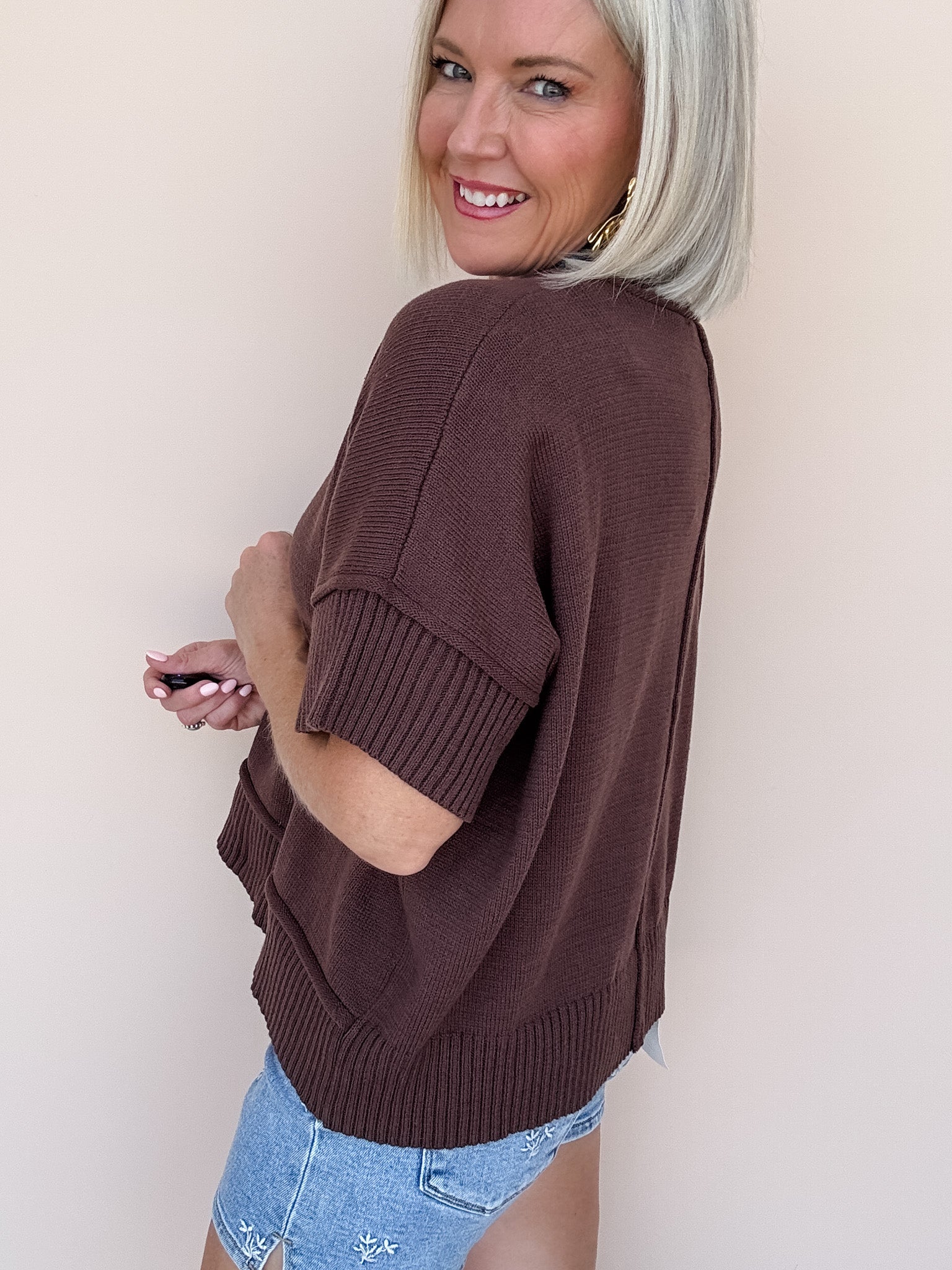 Right Touch Sweater | Brown