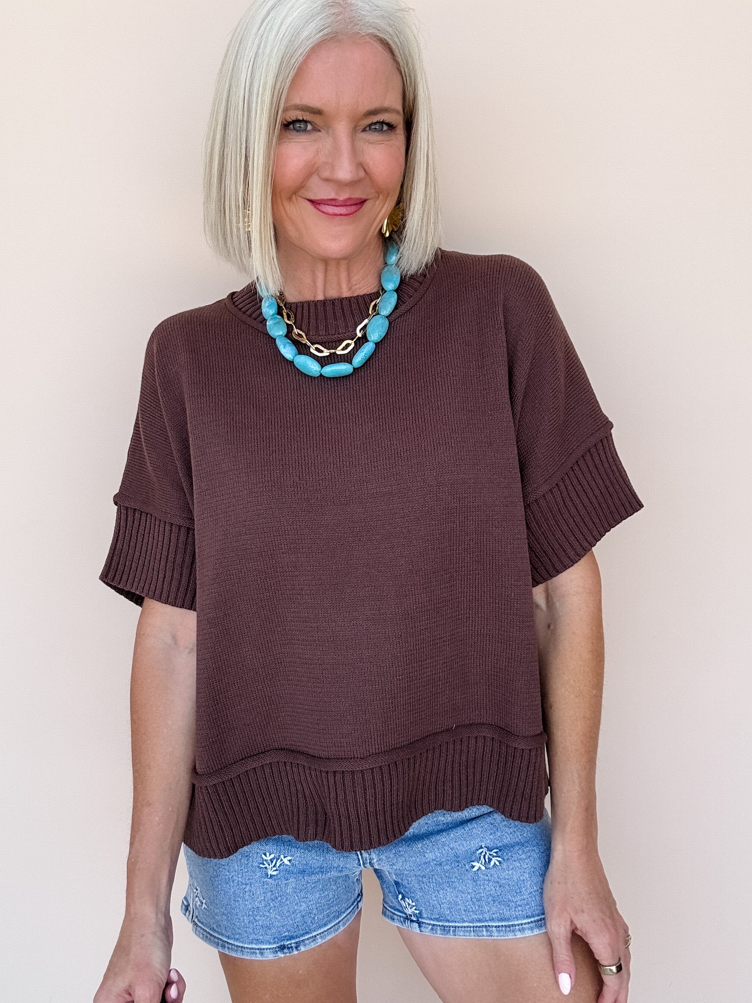 Right Touch Sweater | Brown