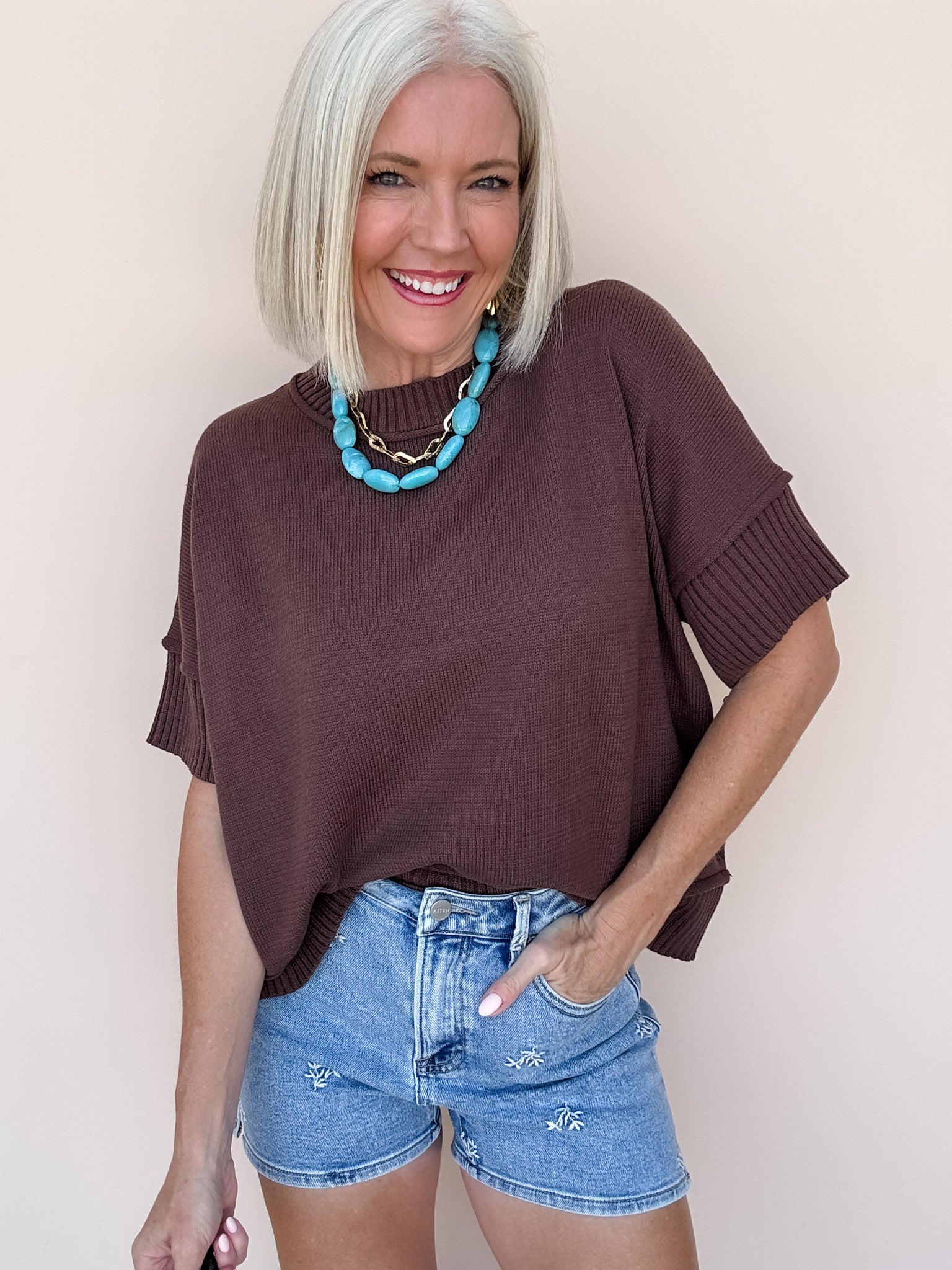 Right Touch Sweater | Brown