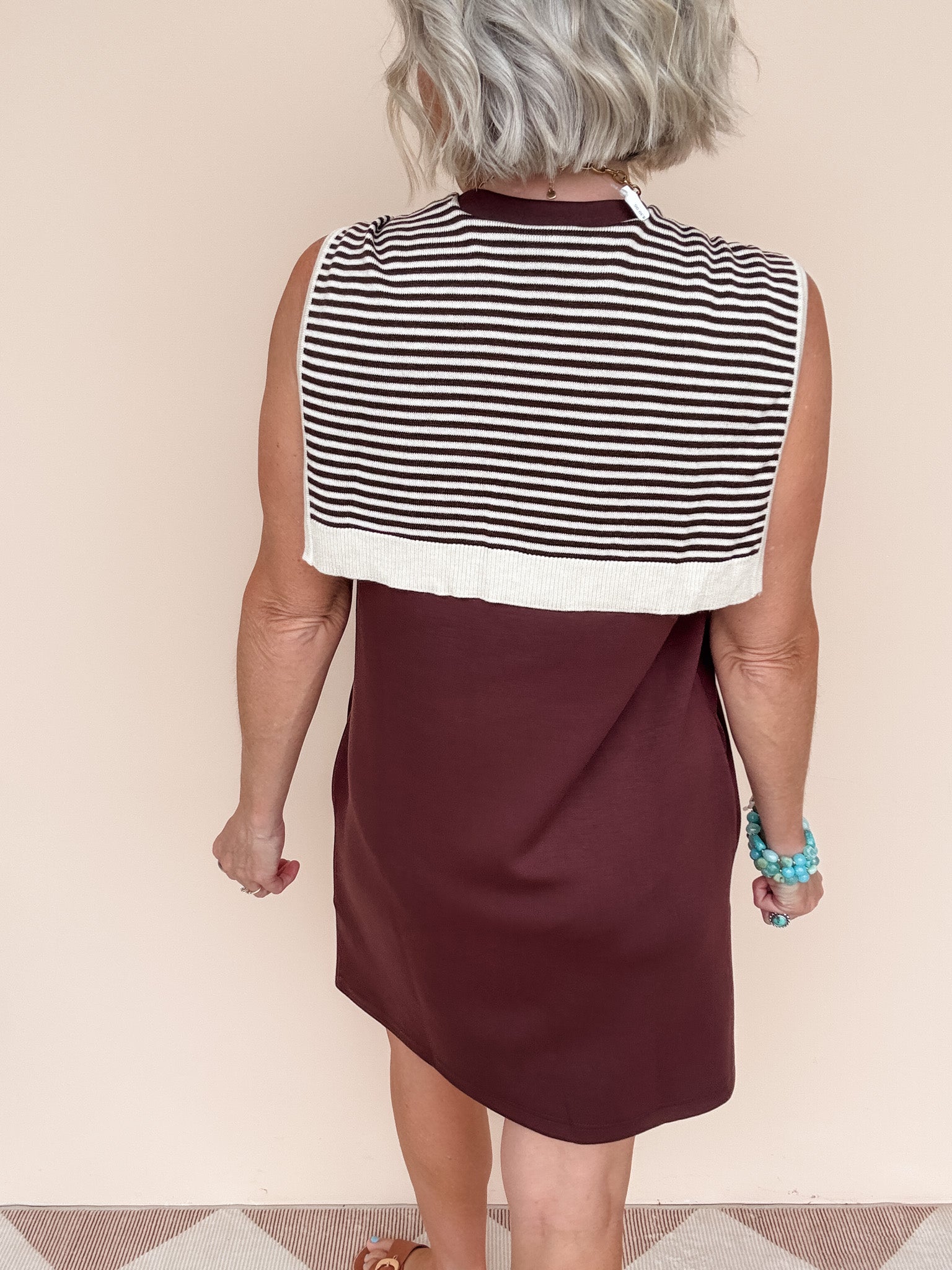 Cambridge Tie Dress | Brown