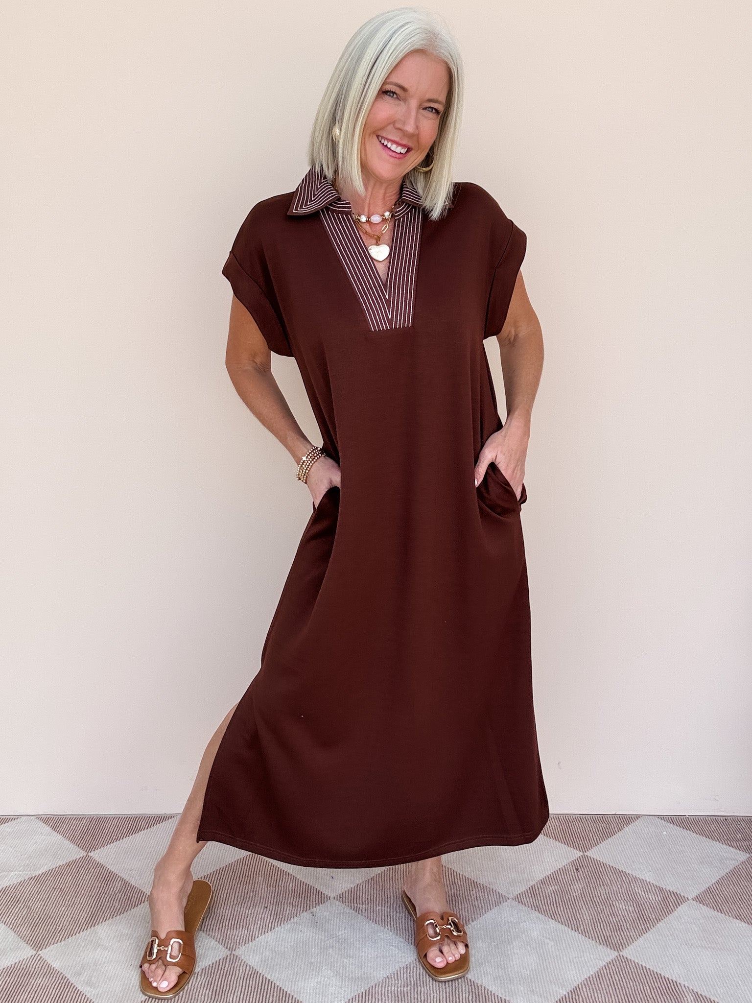 Line of Focus Maxi | Brown