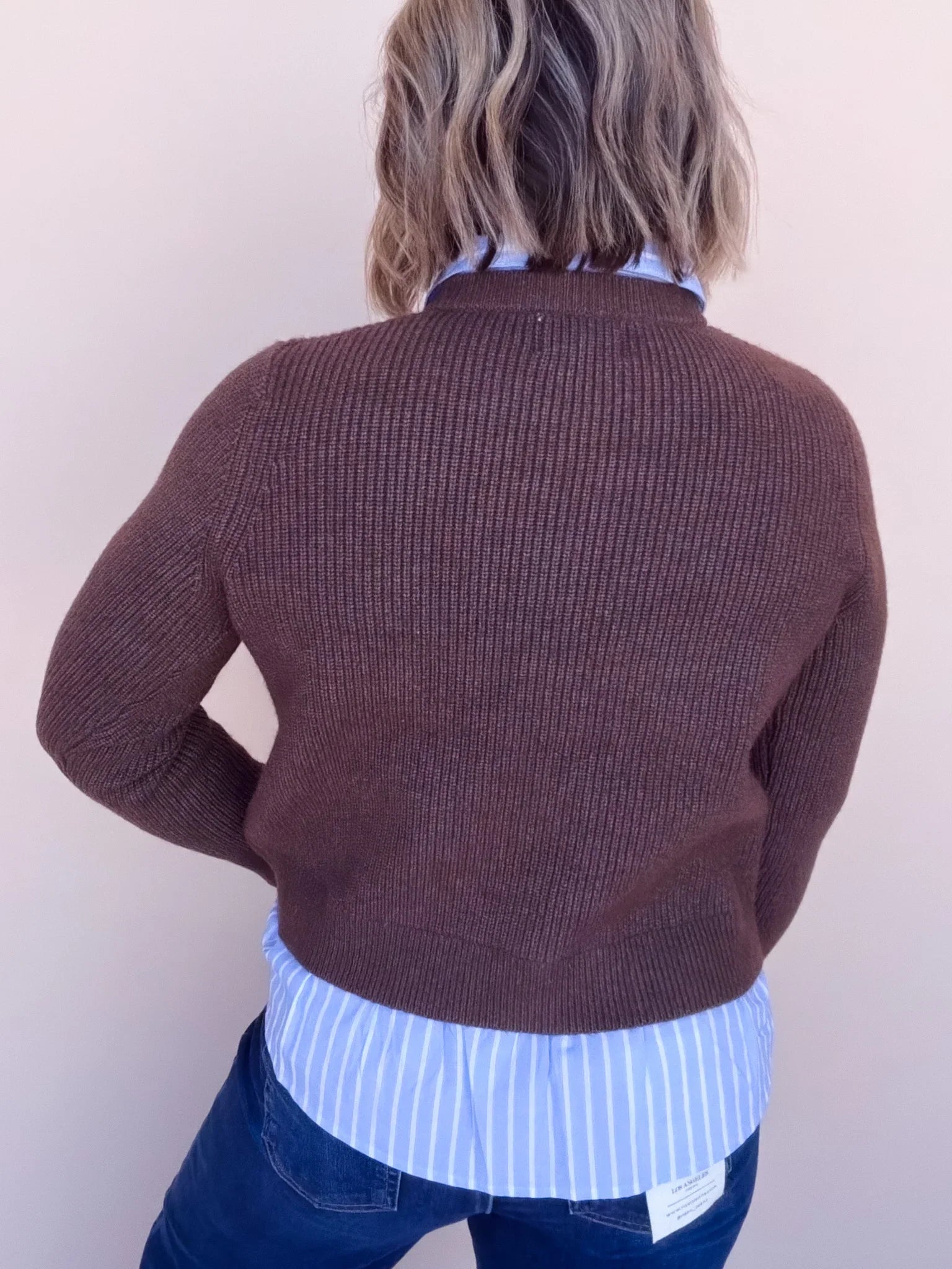 Tailored Twist Sweater | Brown