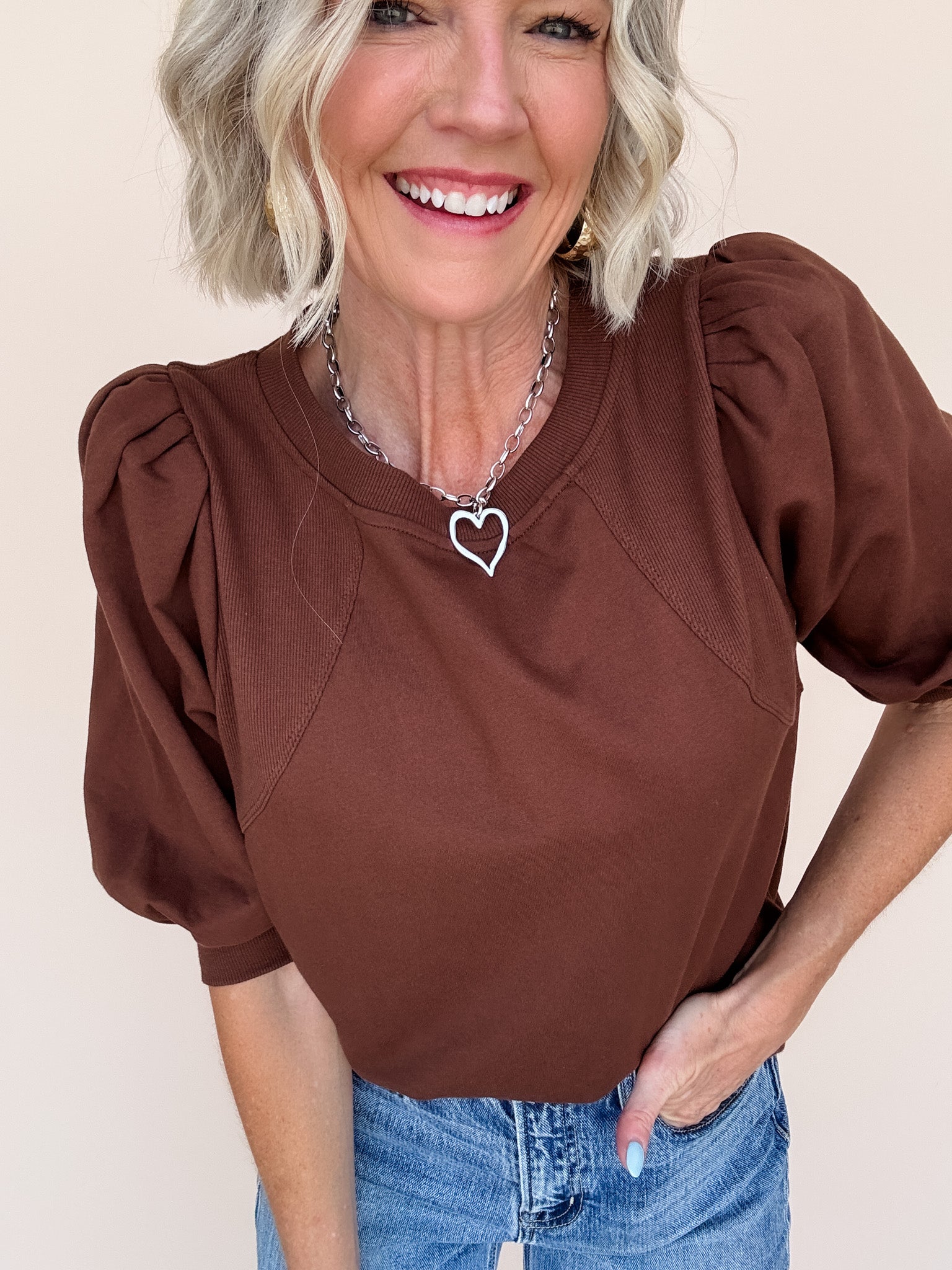 Ridge Bend Top | Brown