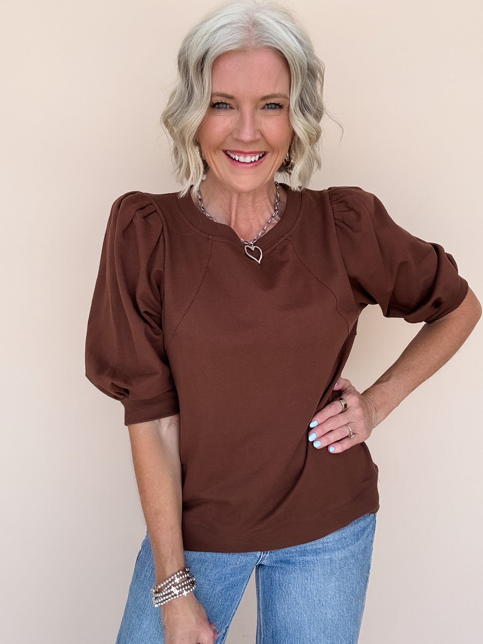 Ridge Bend Top | Brown