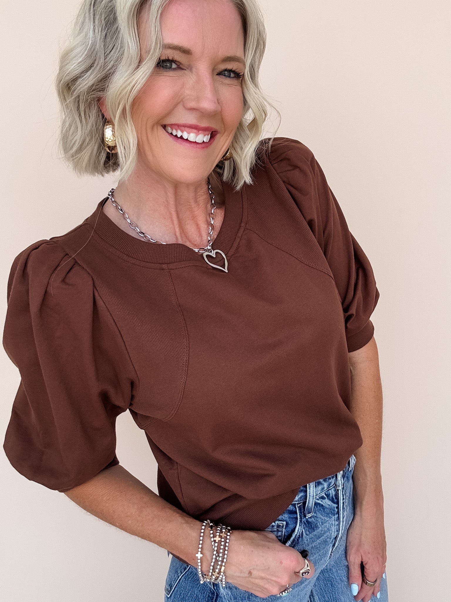 Ridge Bend Top | Brown