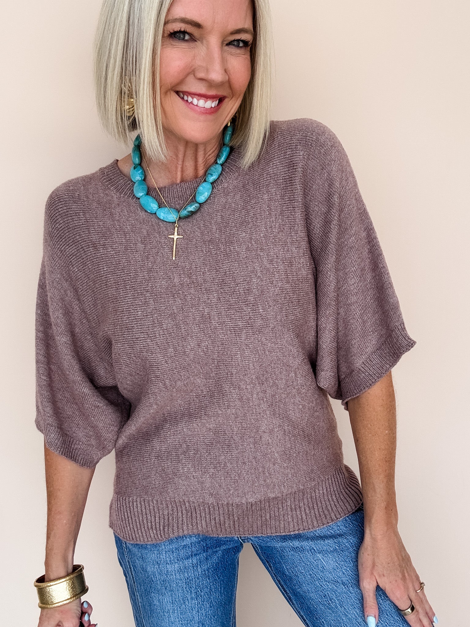 Landry Knit Top | Light Mocha