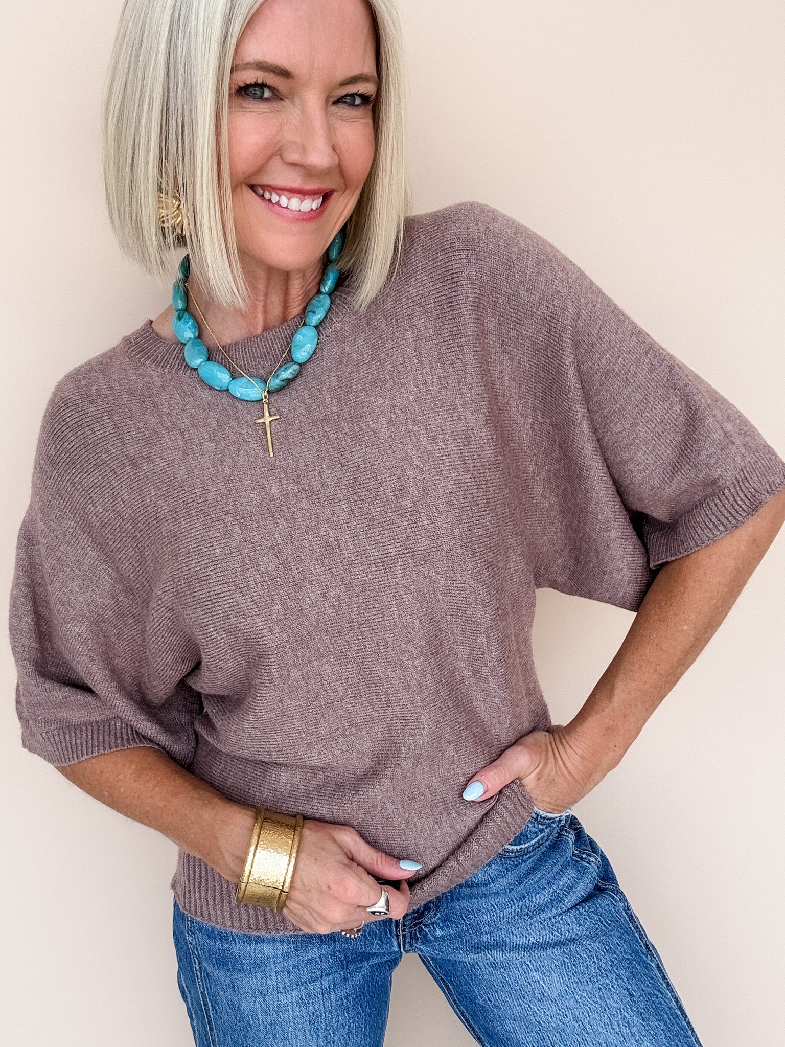 Landry Knit Top | Light Mocha