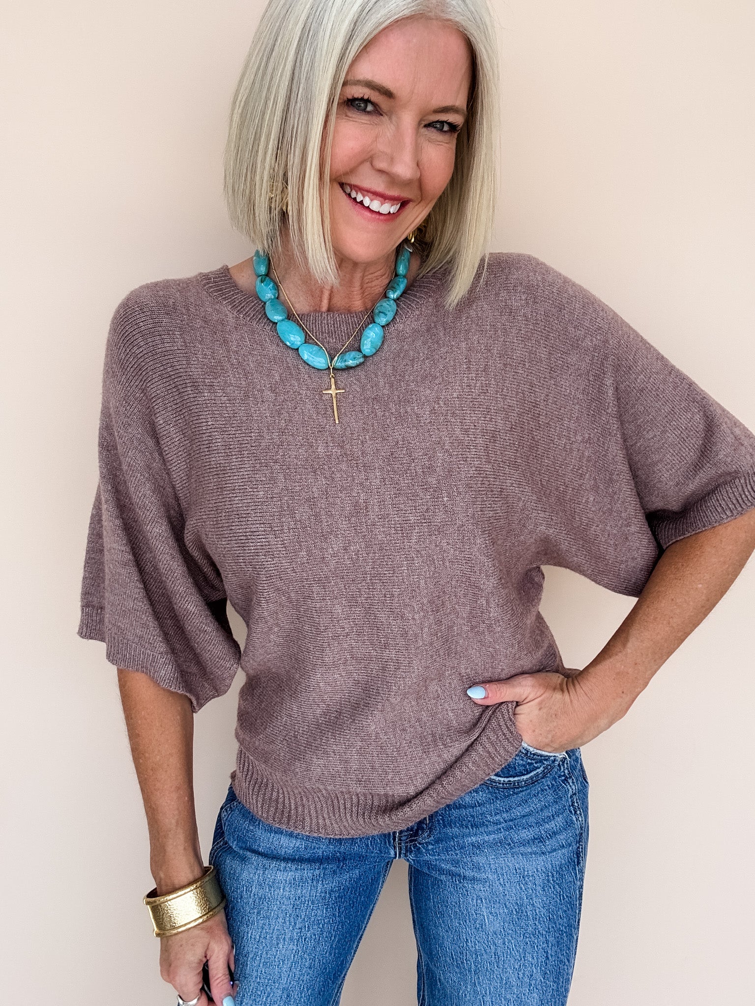 Landry Knit Top | Light Mocha