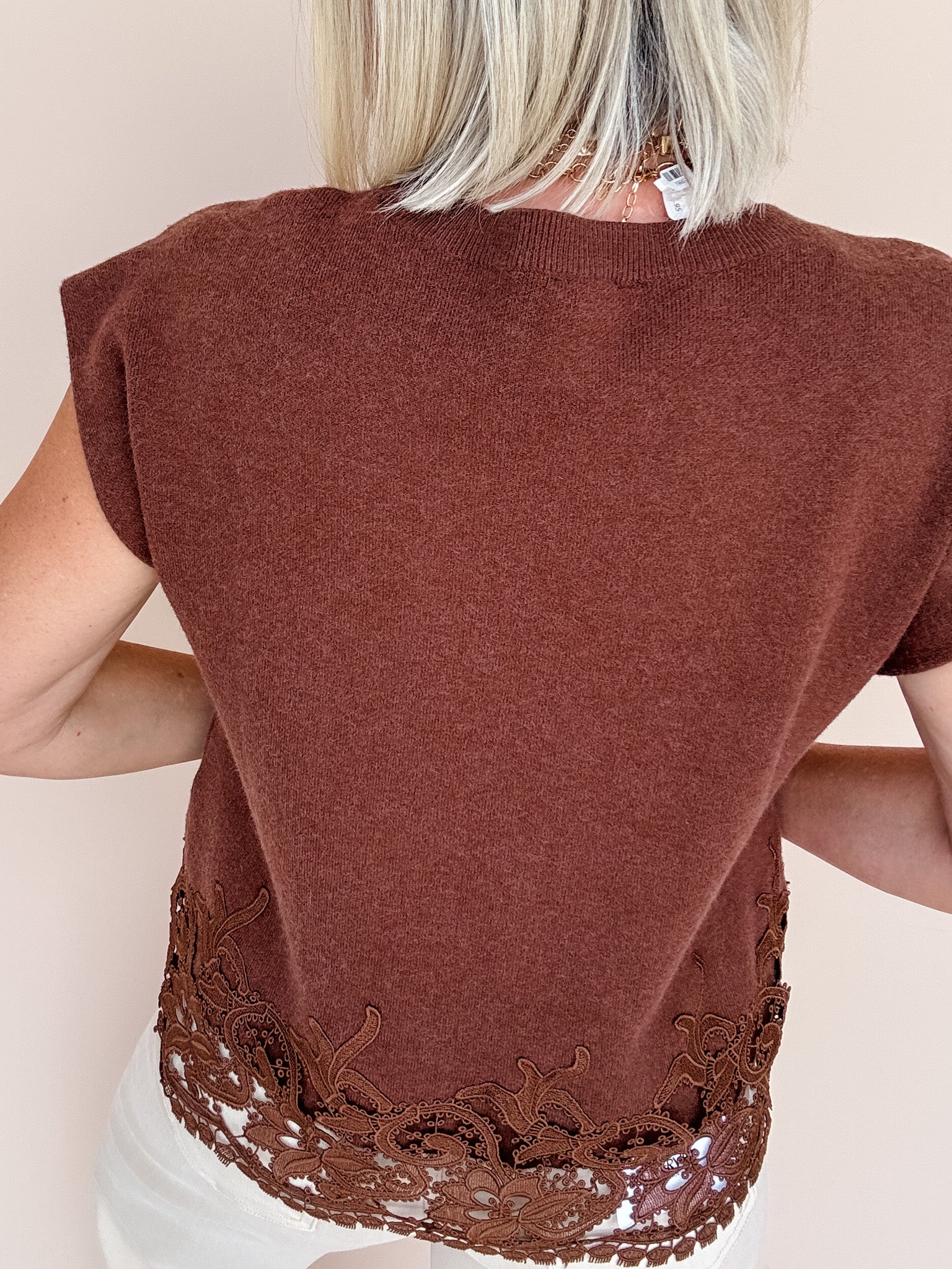 Everly Lace Top | Brown