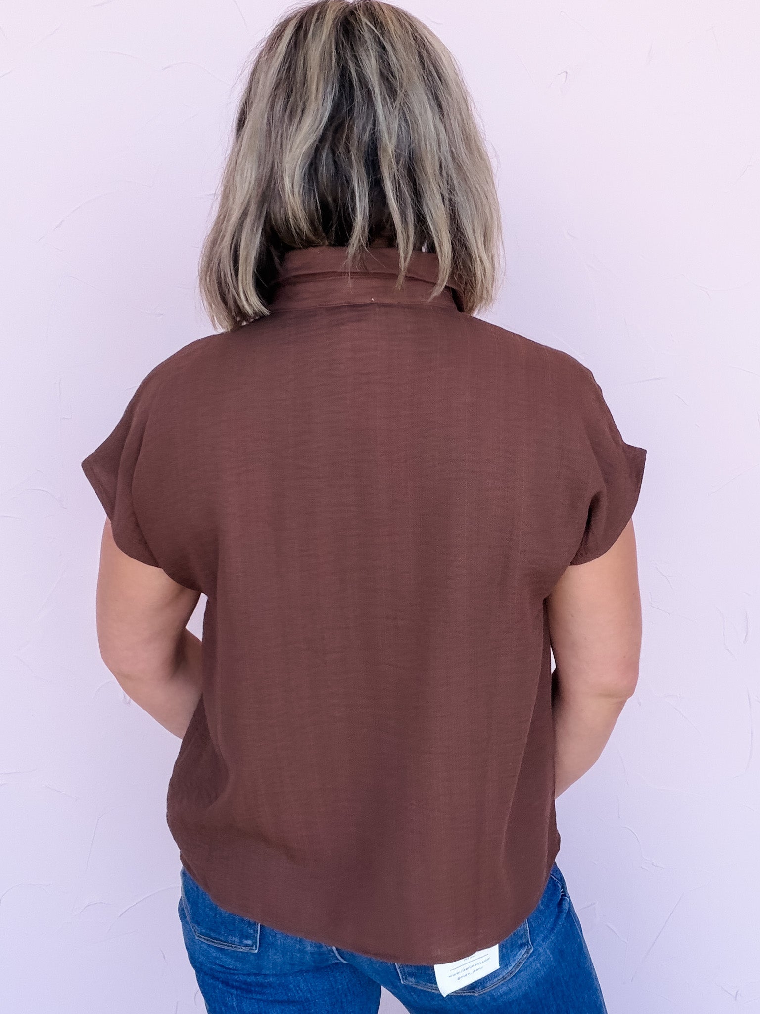 Brown Sugar Linen Top