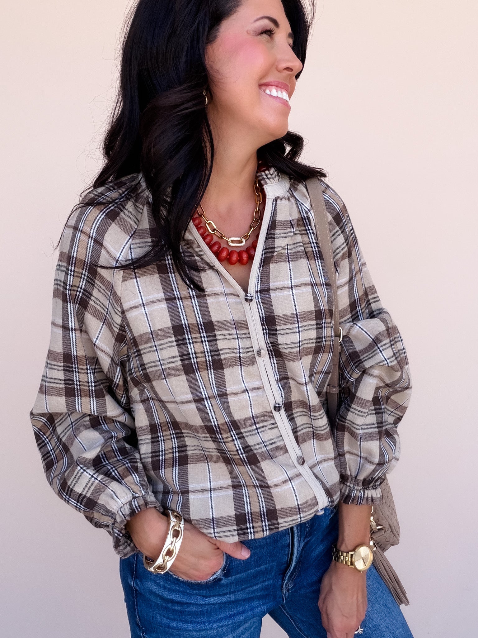 Plaid & Simple Top