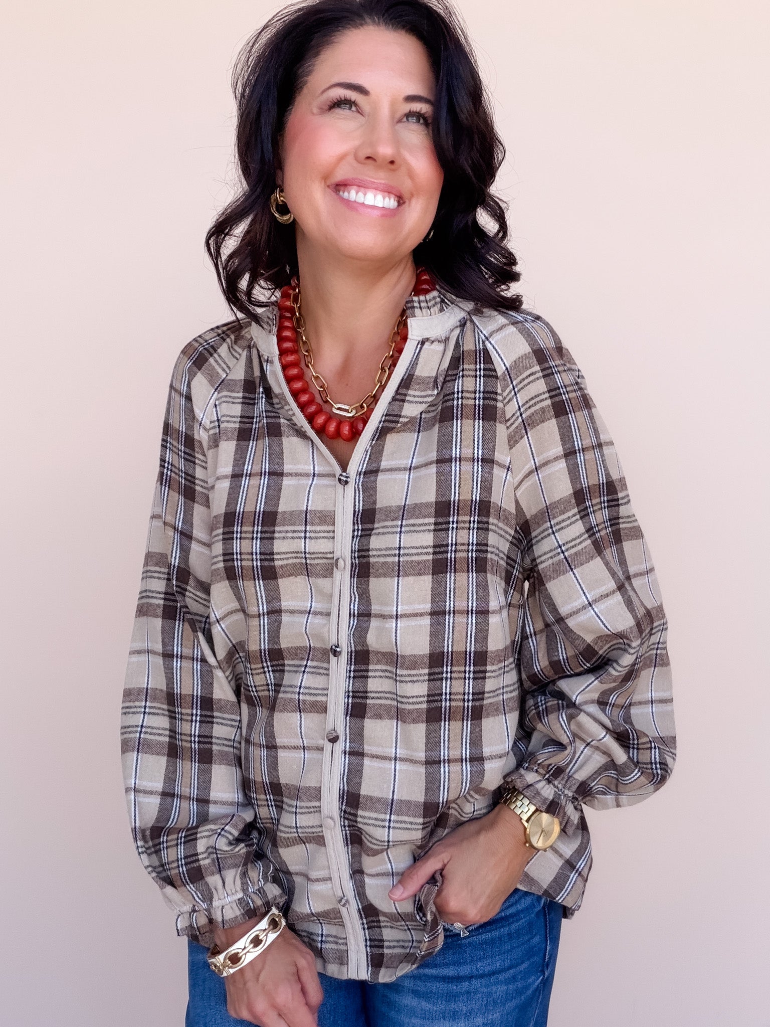 Plaid & Simple Top