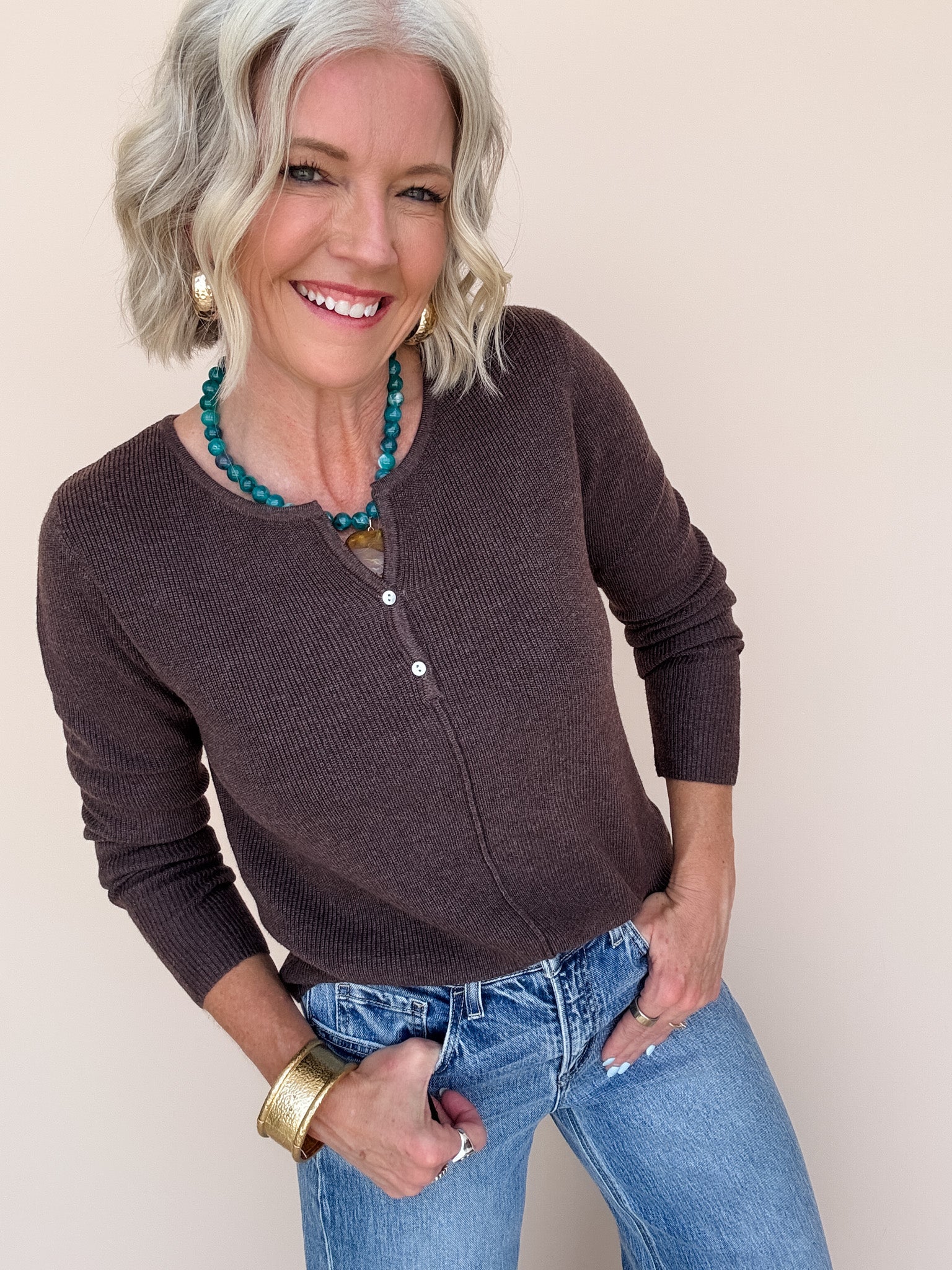 Mocha Mood Henley