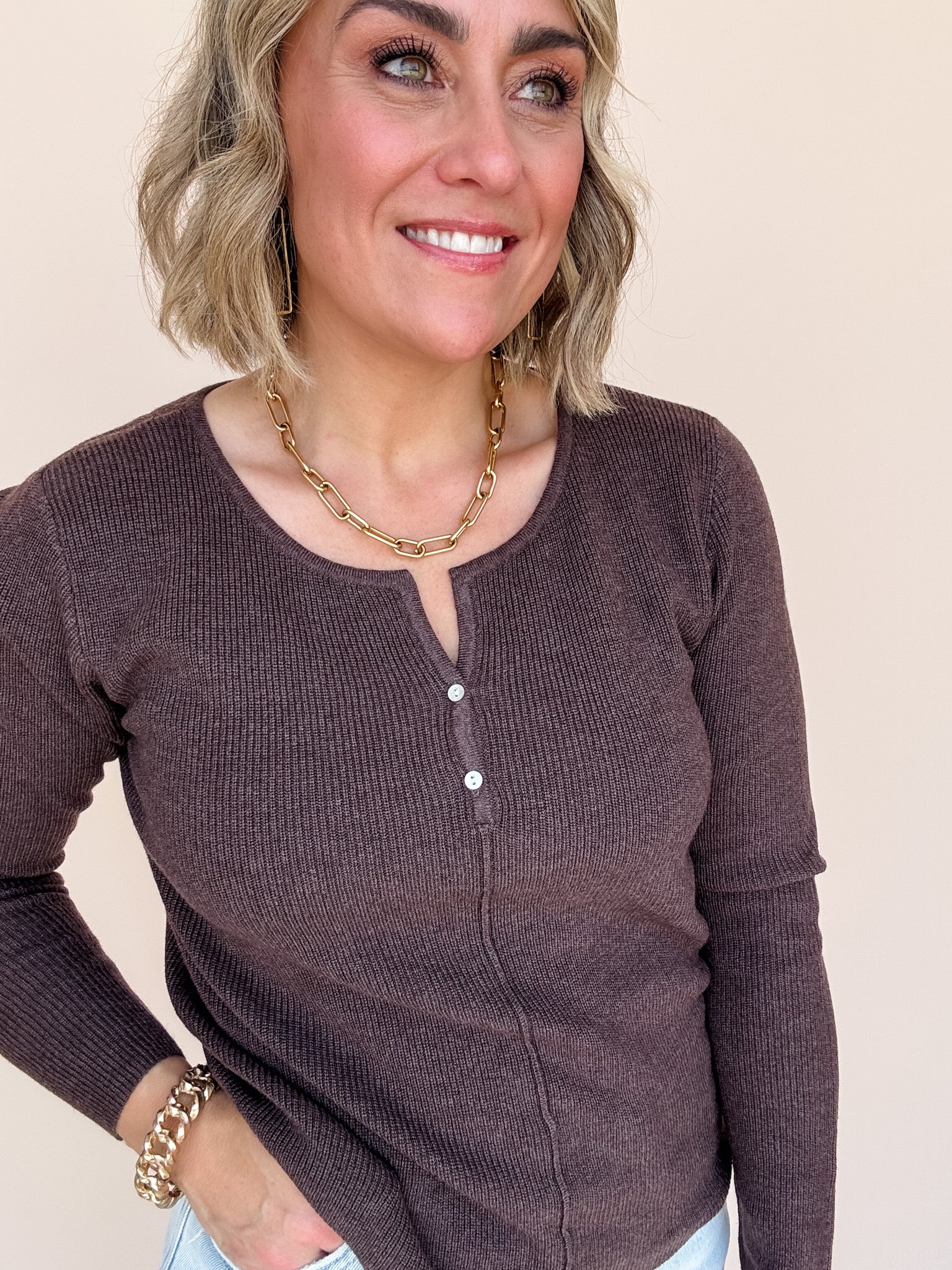 Mocha Mood Henley