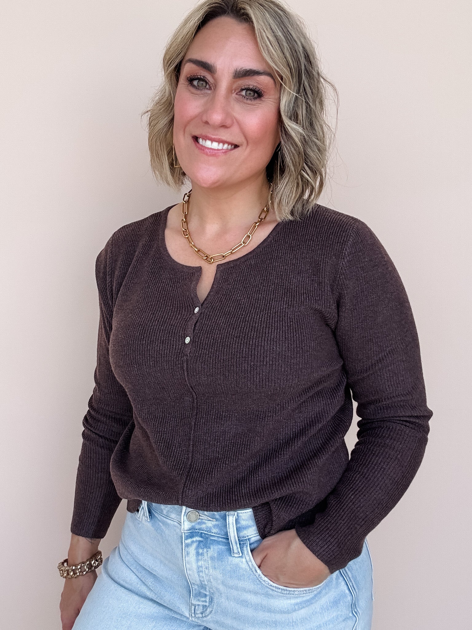 Mocha Mood Henley