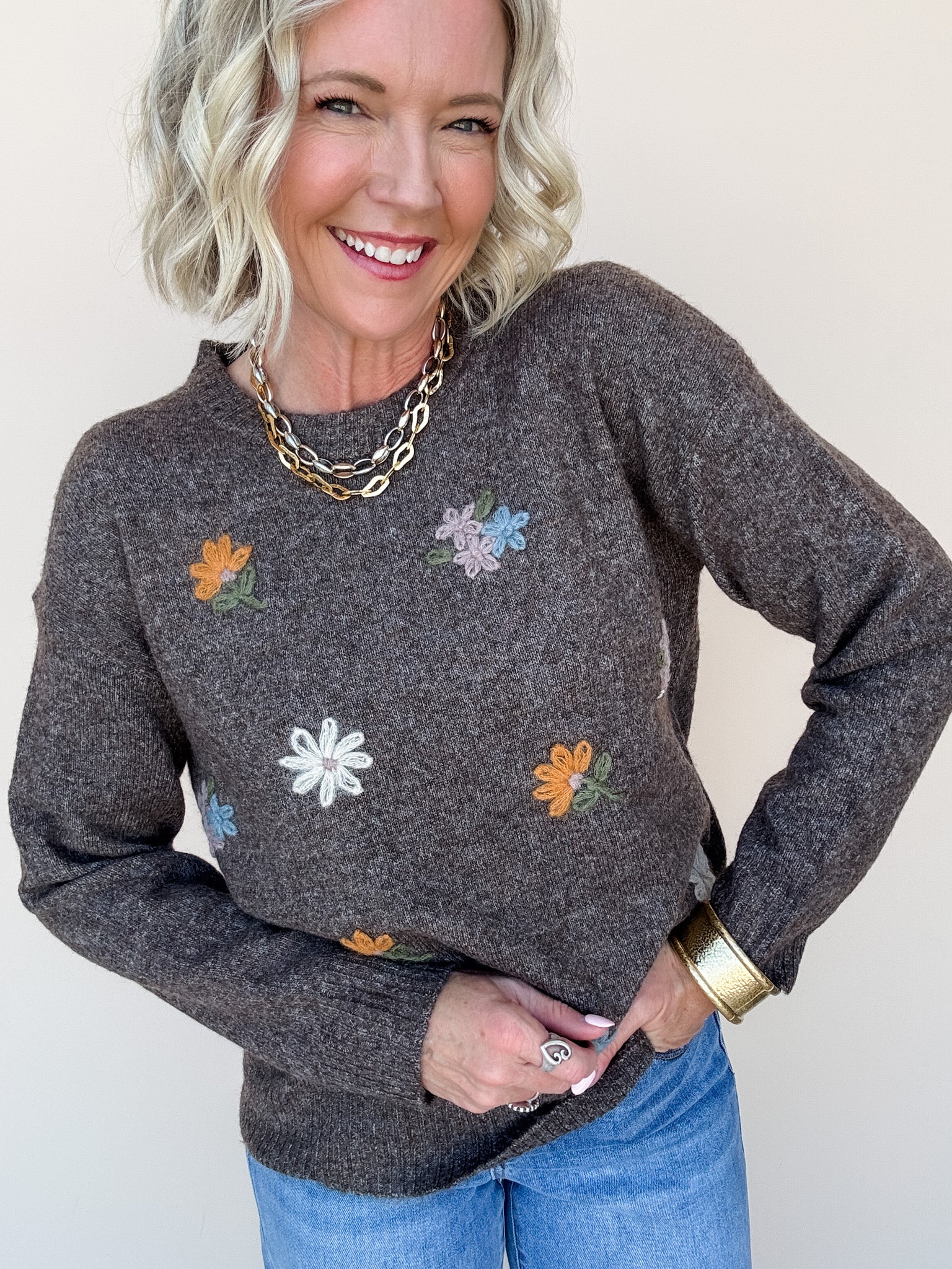 Pressed Posy Sweater