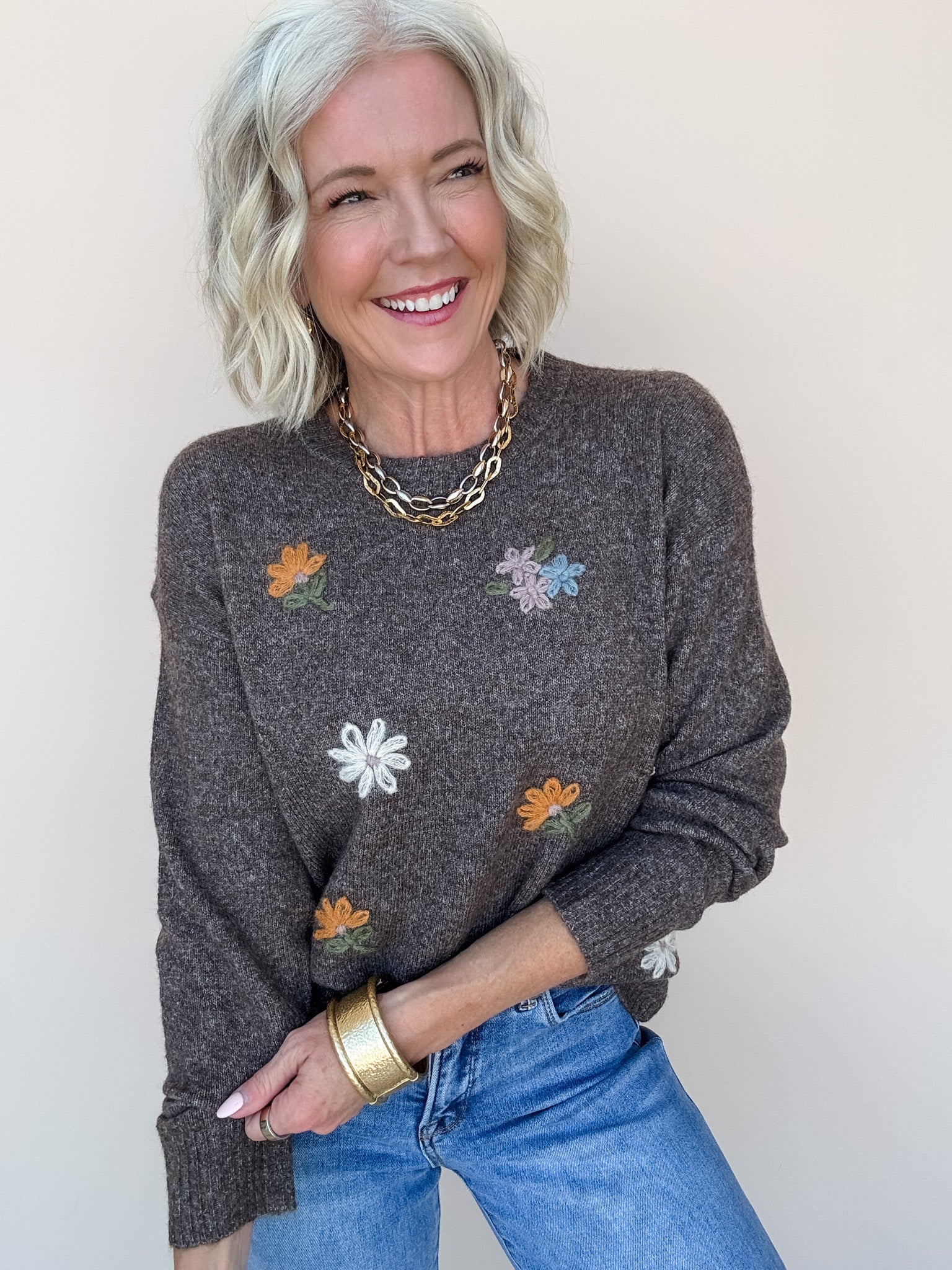 Pressed Posy Sweater