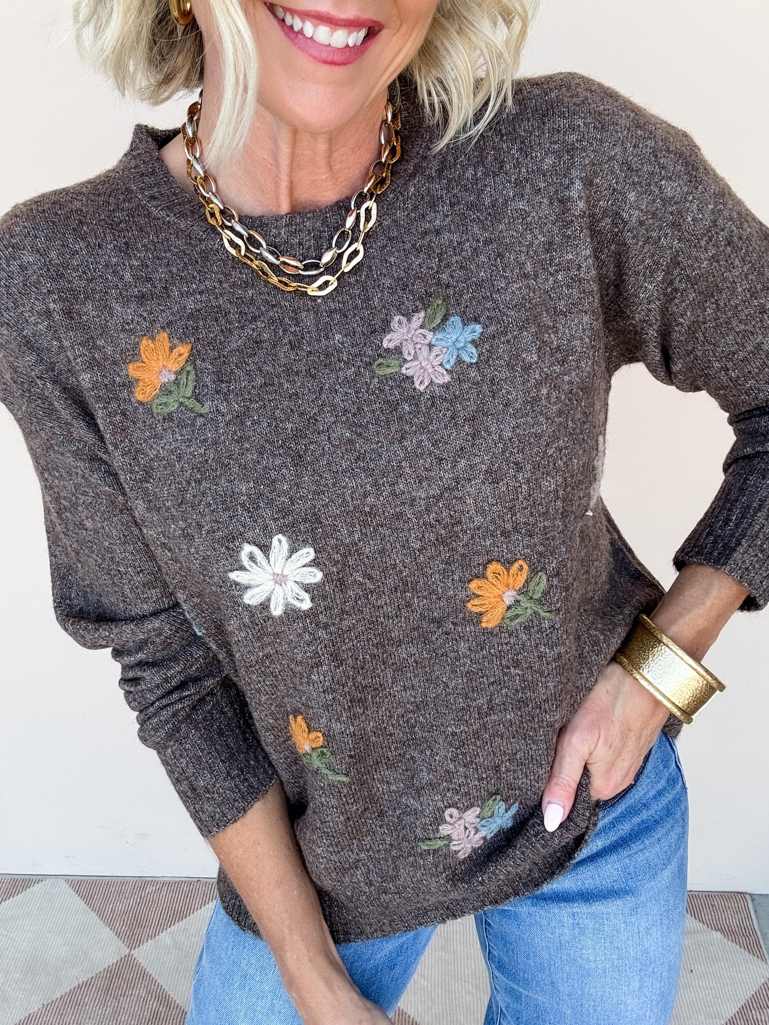 Pressed Posy Sweater