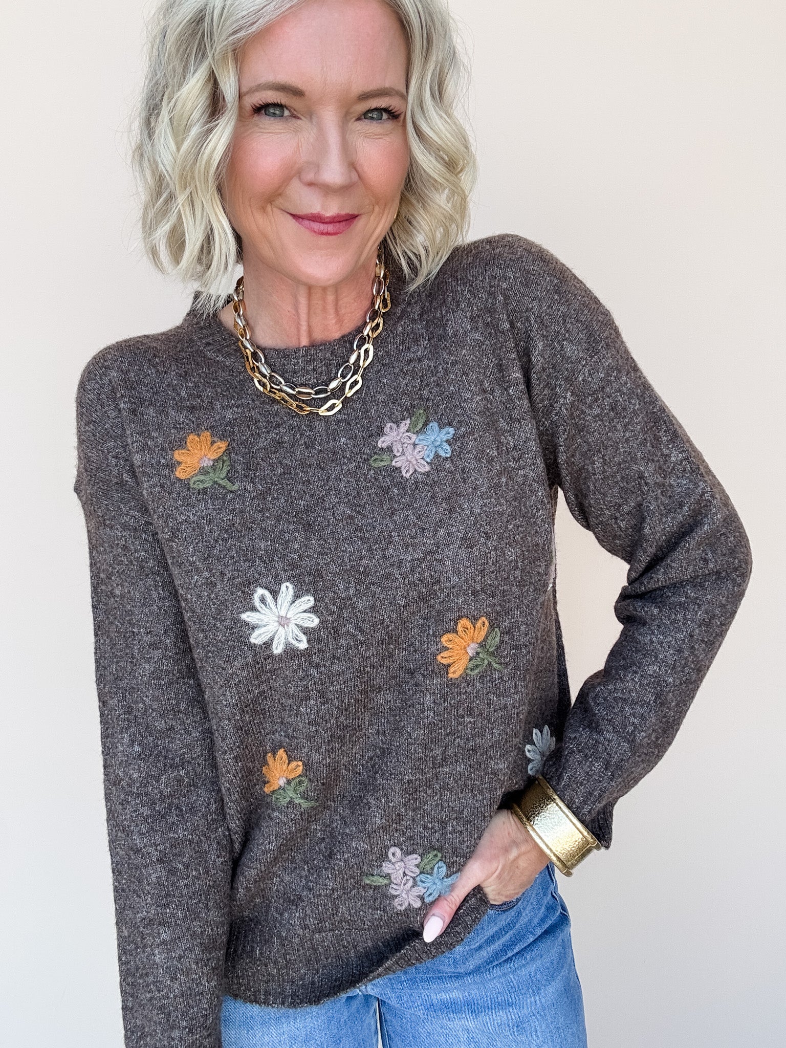 Pressed Posy Sweater